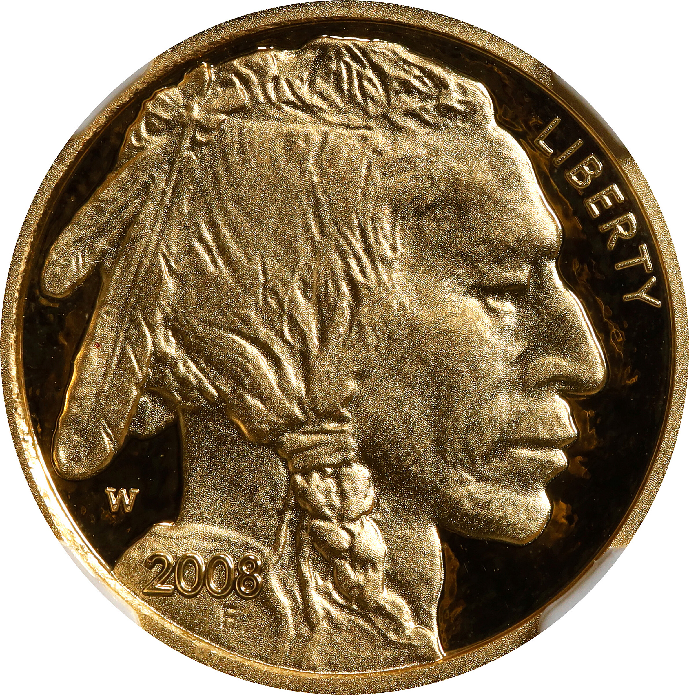 2008-W Quarter-Ounce Gold Buffalo. Proof-70 Ultra Cameo (NGC).