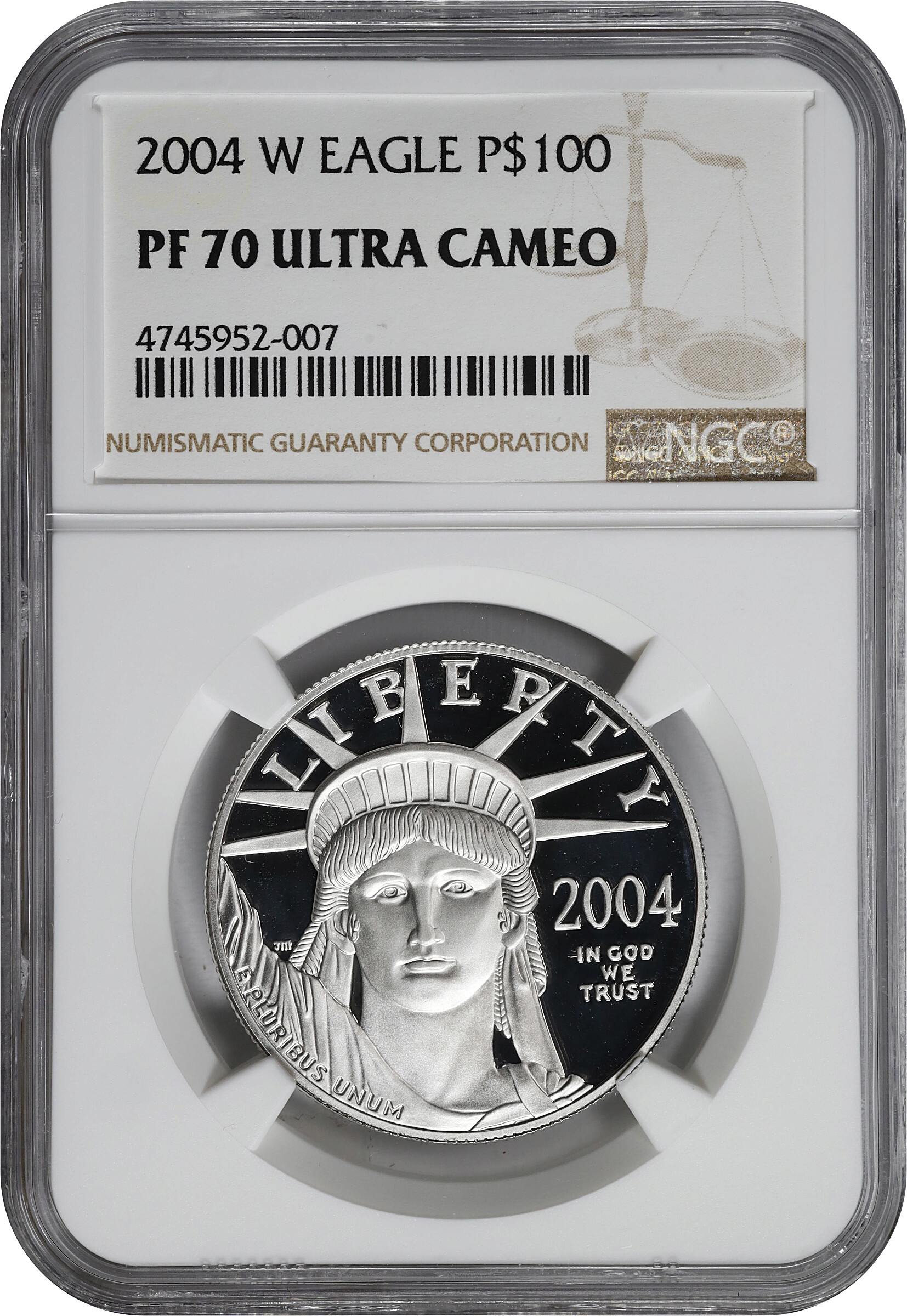 2004-W P$100  Platinum Eagle PR DCAM OGP thumbnail 6