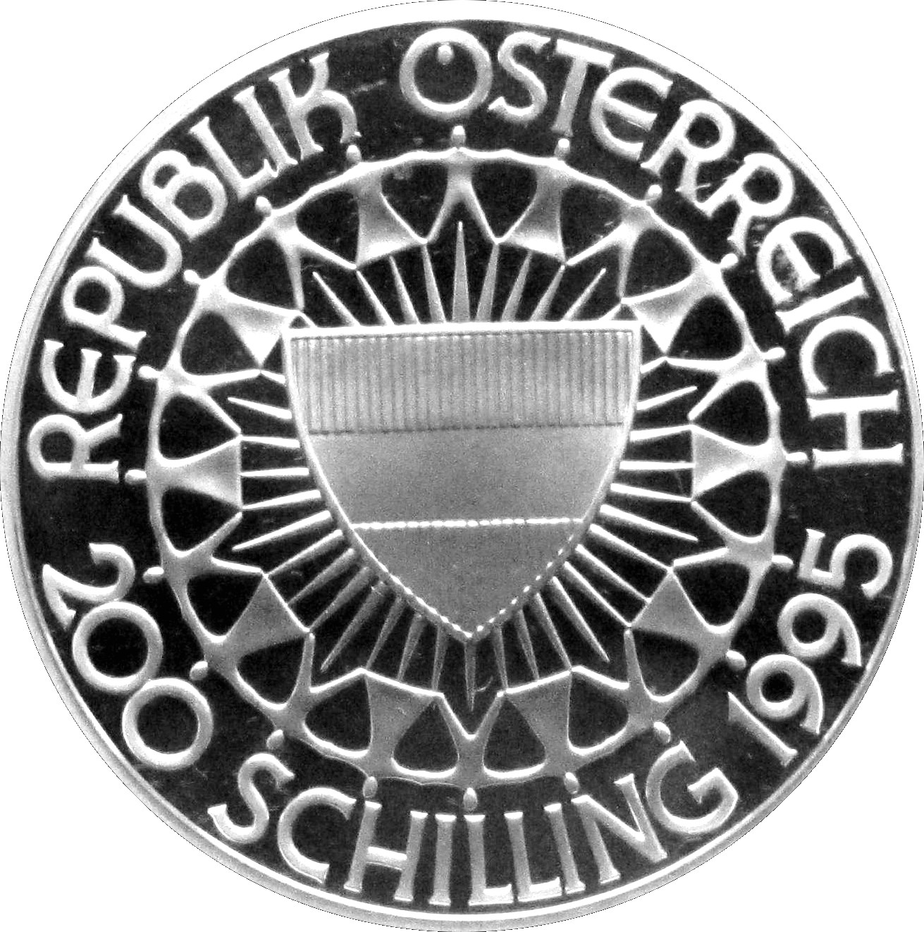 1995 200 Sc Proof, 35,000 were melted down PR