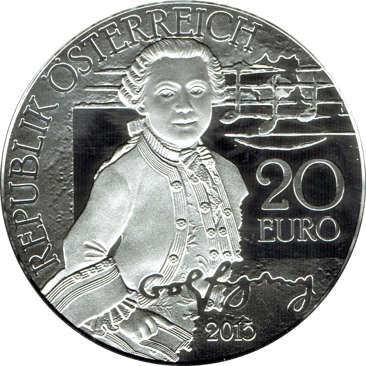 2015 20 Eu Proof in mint box PR