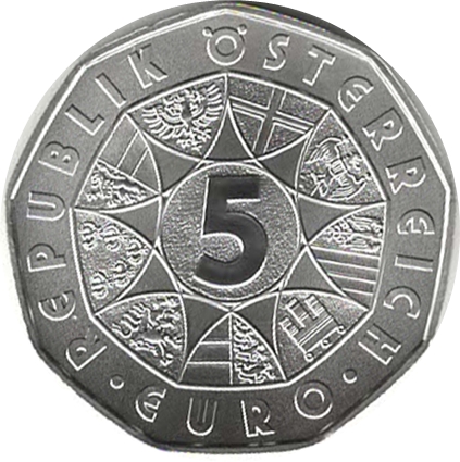 2019 5 Eu BU in mint folder MS