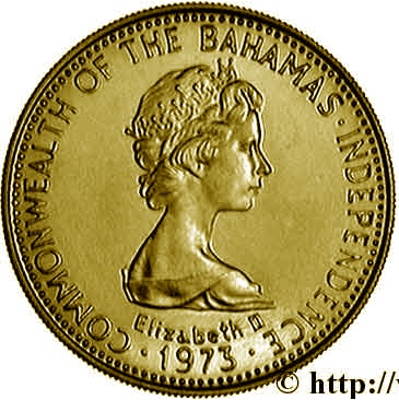 1973 100 Do Version 1: Date at right, cornucopia to the left MS