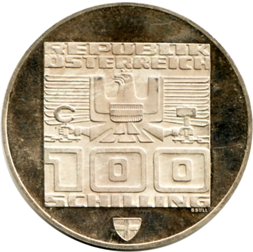 1975-1975 100 Sc Hall mint - Tyrol eagle MS