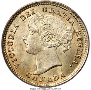 image for: Canada: Victoria 10 Cents 1884 MS64 PCGS,...
