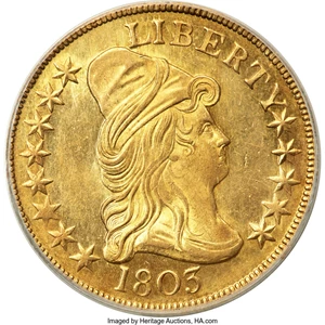 image for: 1803 $10 Small Reverse Stars, BD-4, R.6, MS62 PCGS....