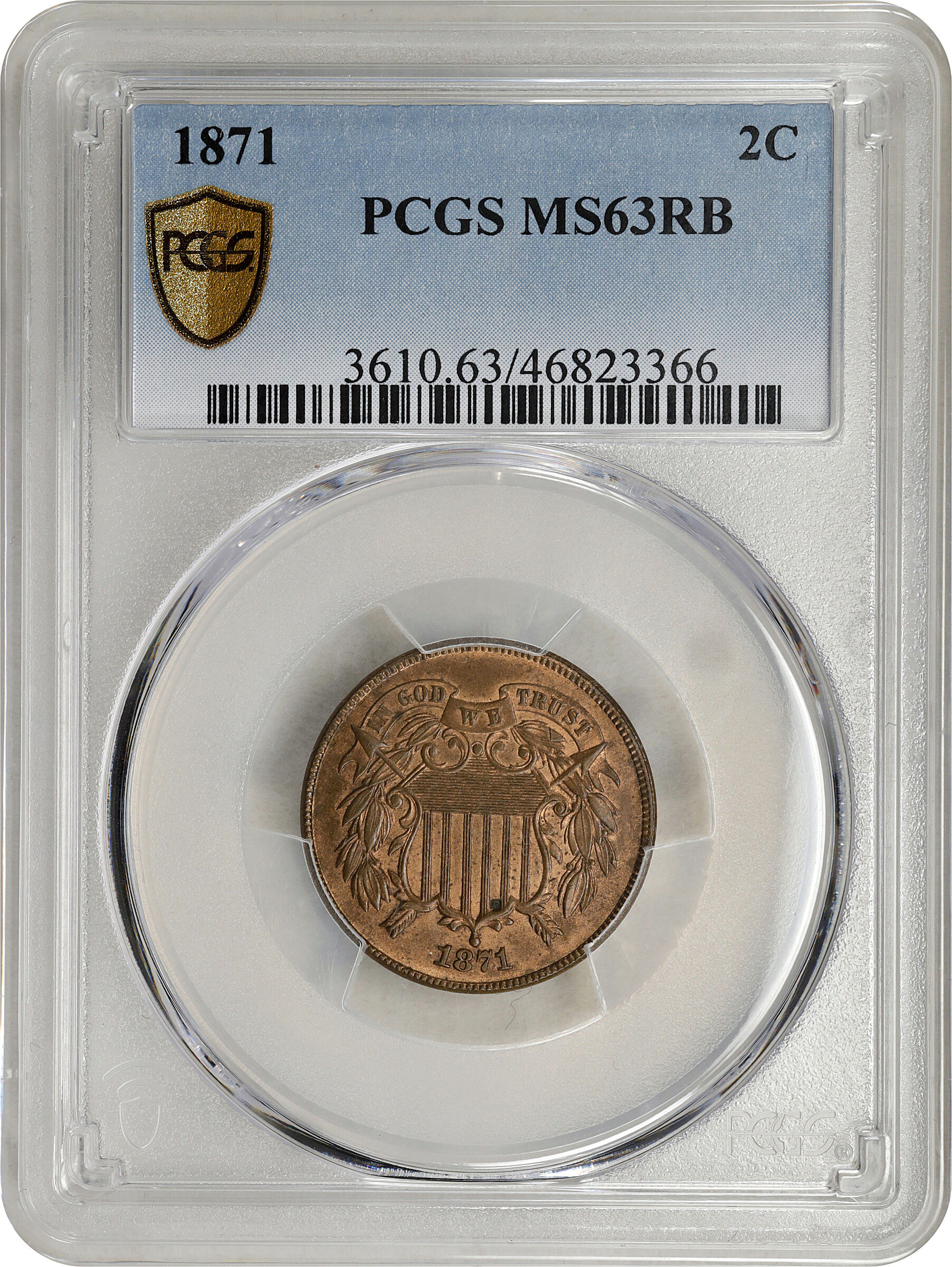 1871 2c MS RB MS63 RB CAC thumbnail 13