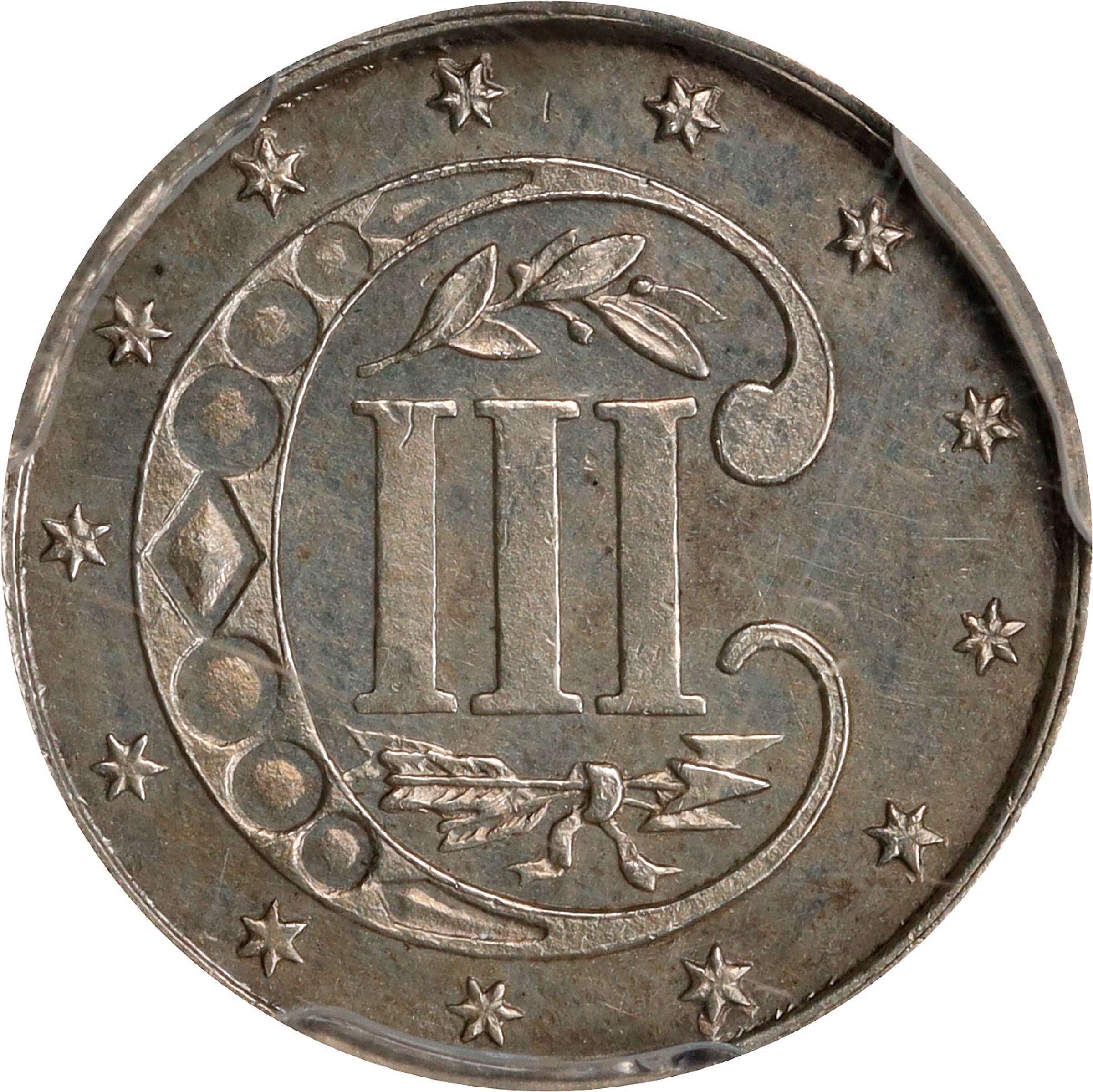 1861 3cS AU55 CAC thumbnail 9
