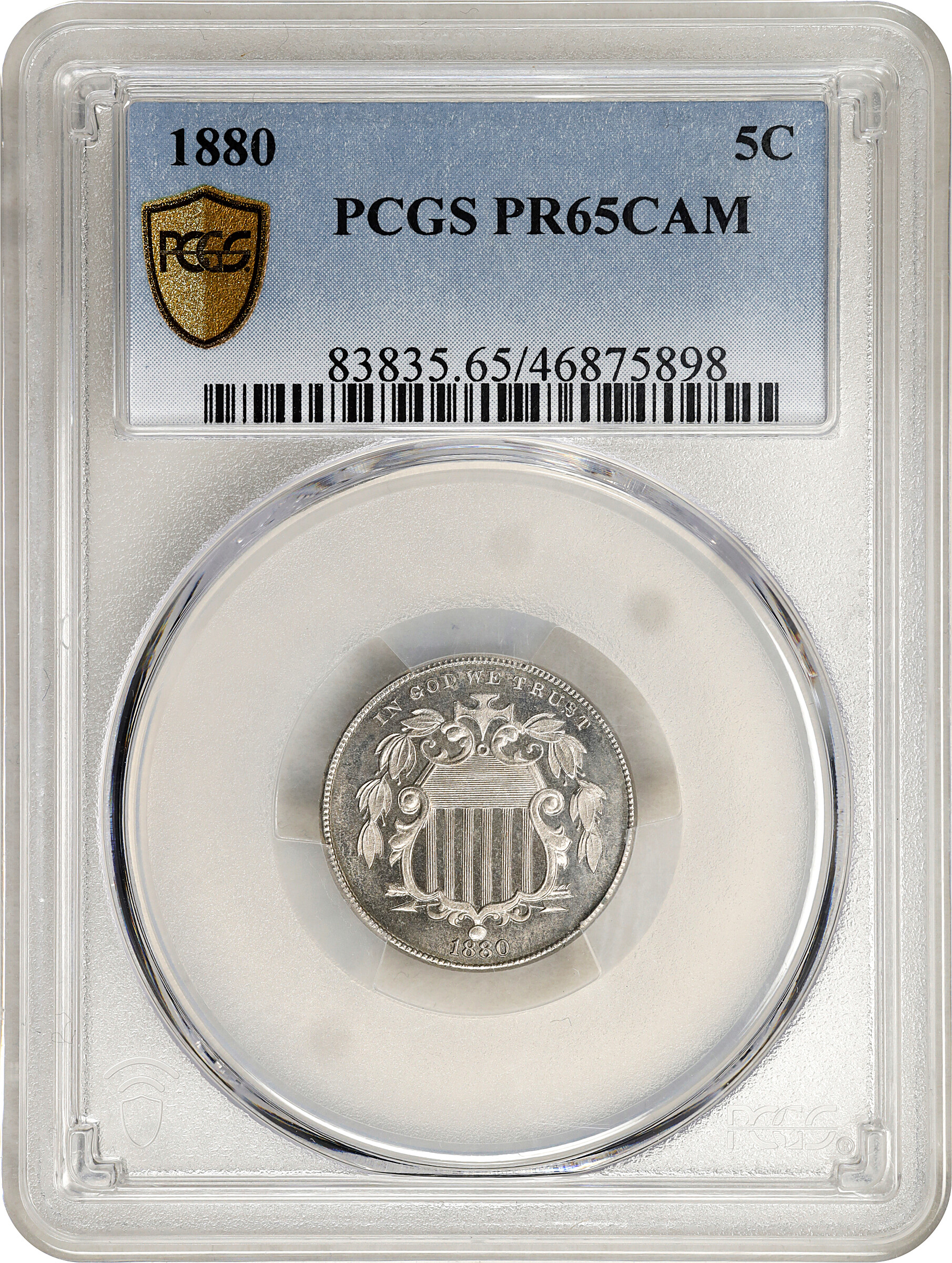1880 5c PR CAM PR65 CAM CAC thumbnail 9