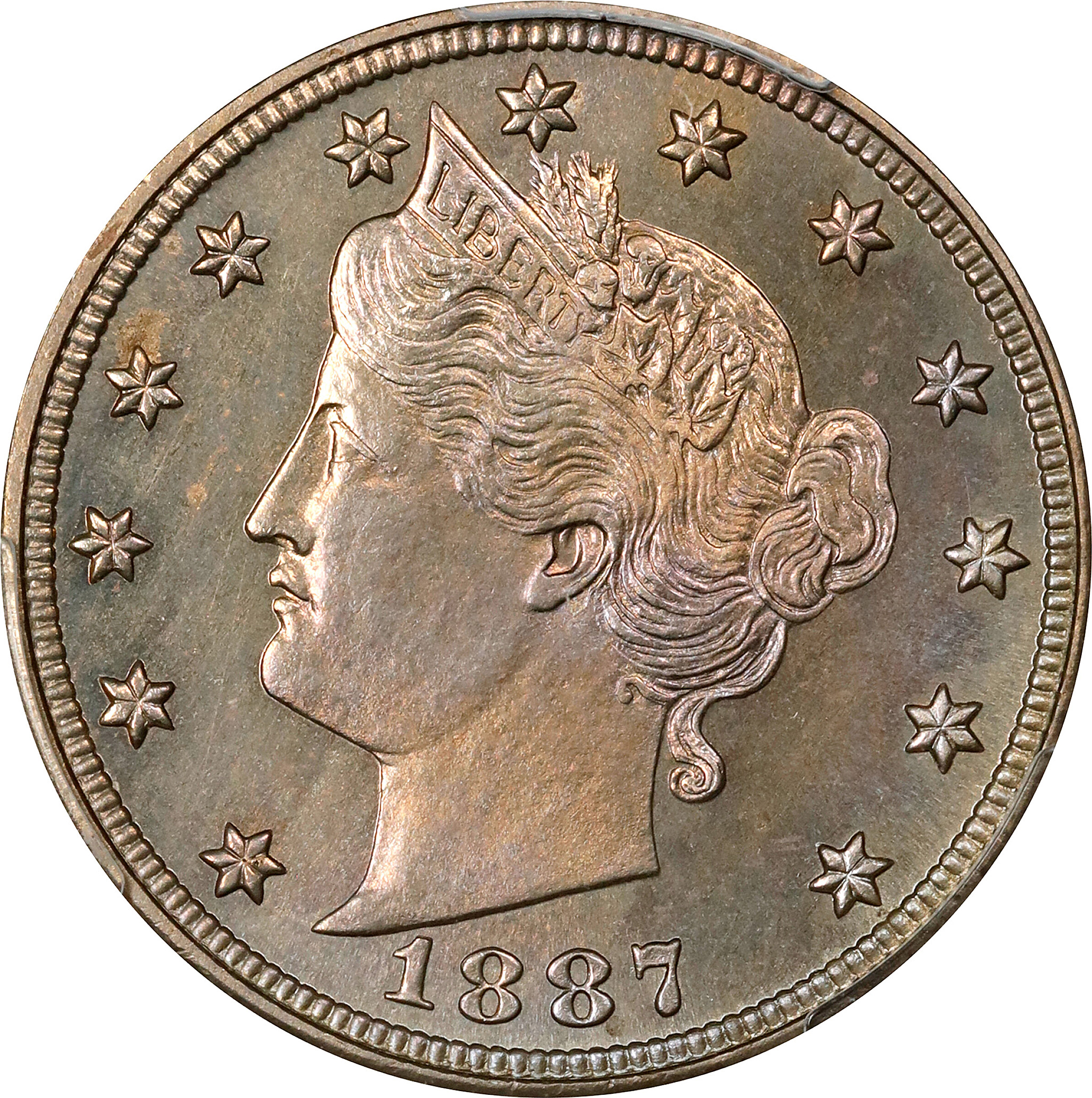 1887 Liberty Head Nickel. Proof-63 (PCGS).