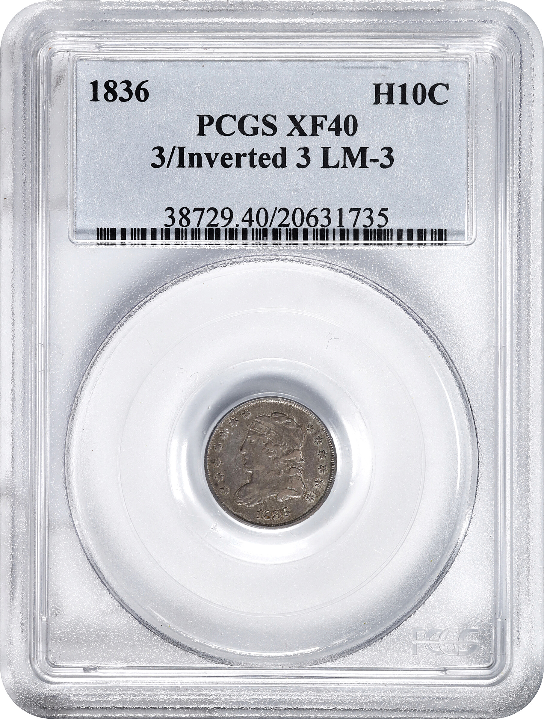 1836 H10c 3/Inverted 3 XF40 CAC thumbnail 3