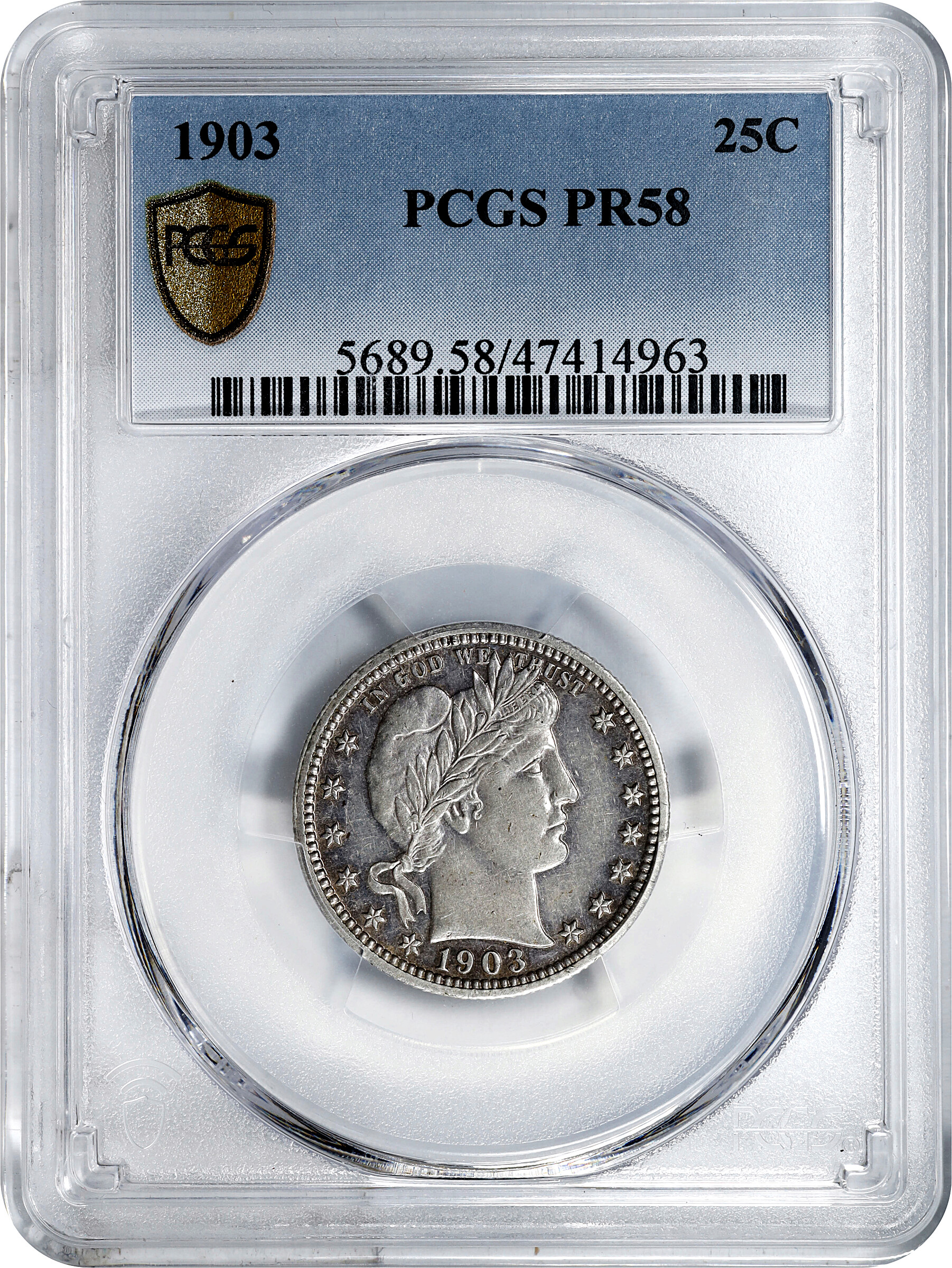 Barber Quarter 25c 1892-1915 [Type] AU58 thumbnail 5