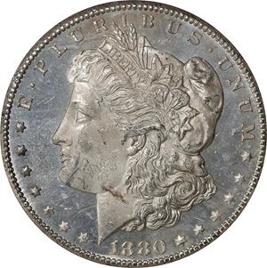 image for: 1880-CC GSA Morgan Silver Dollar. MS-64 PL (NGC).