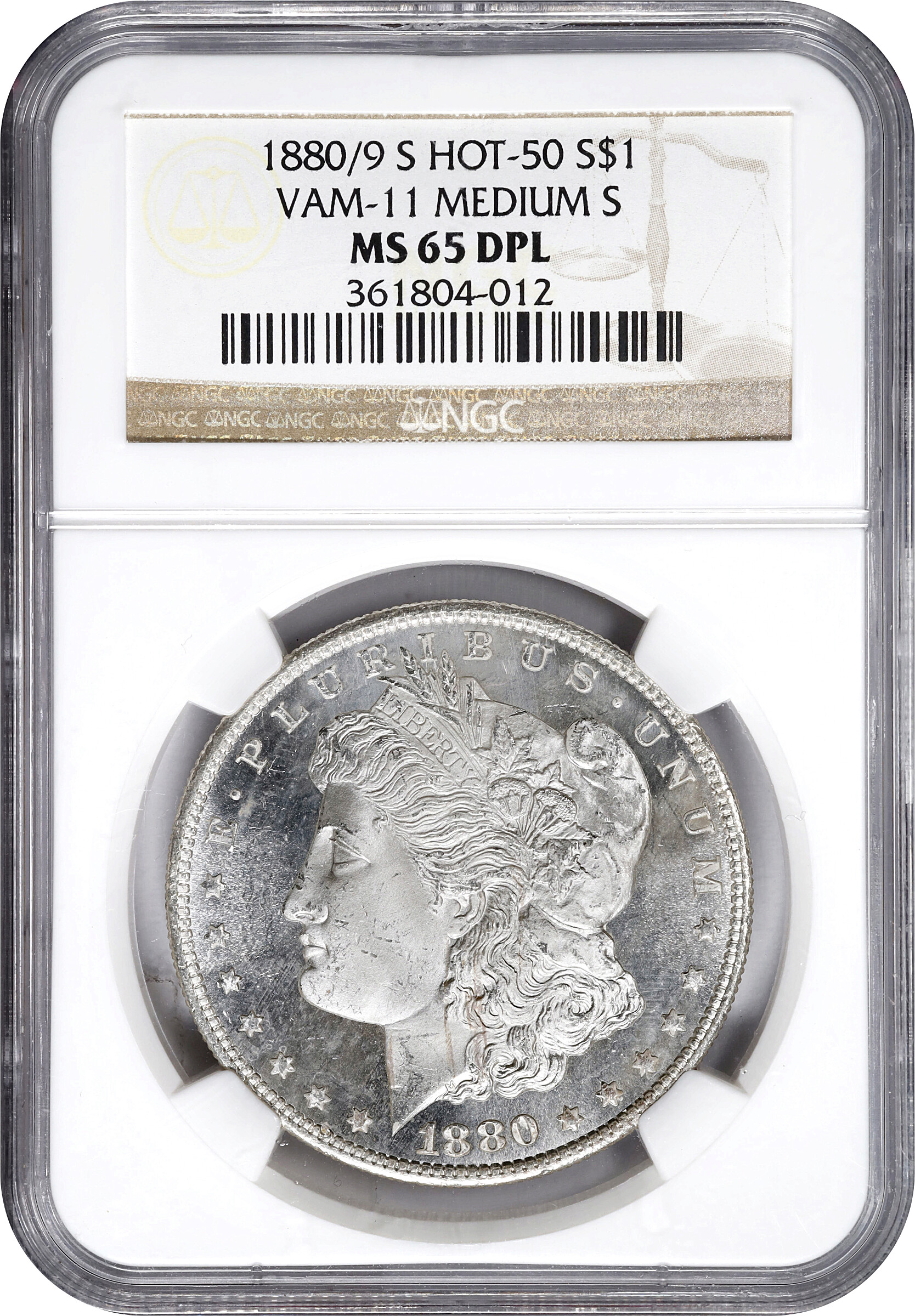 1880/9-S $1  Overdate, VAM-11 MS DMPL MS65 DMPL thumbnail 5