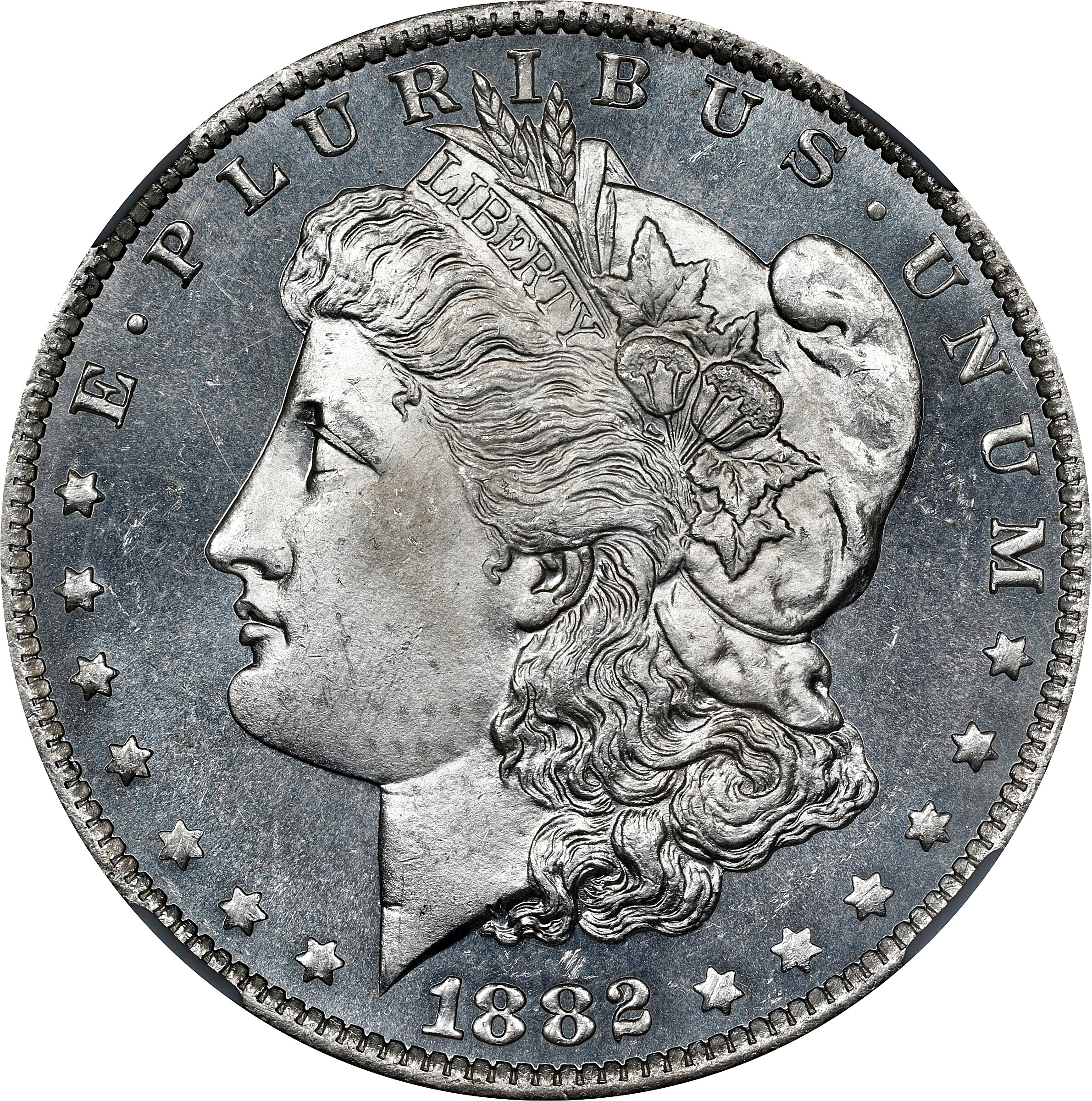 1882-O Morgan Silver Dollar. MS-65 PL (NGC).