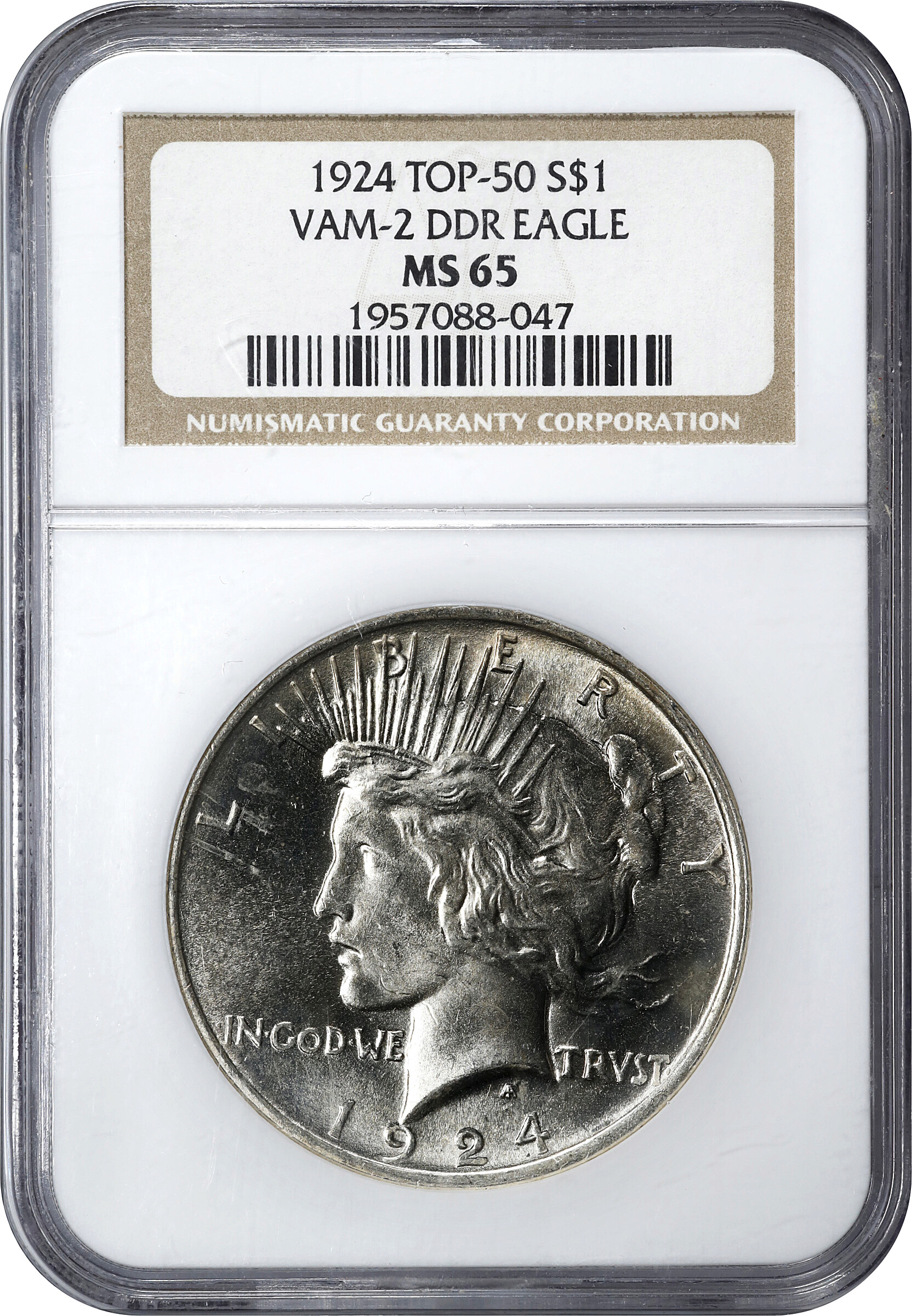 1924 $1  Doubled Reverse, VAM-2 MS65 CAC thumbnail 11