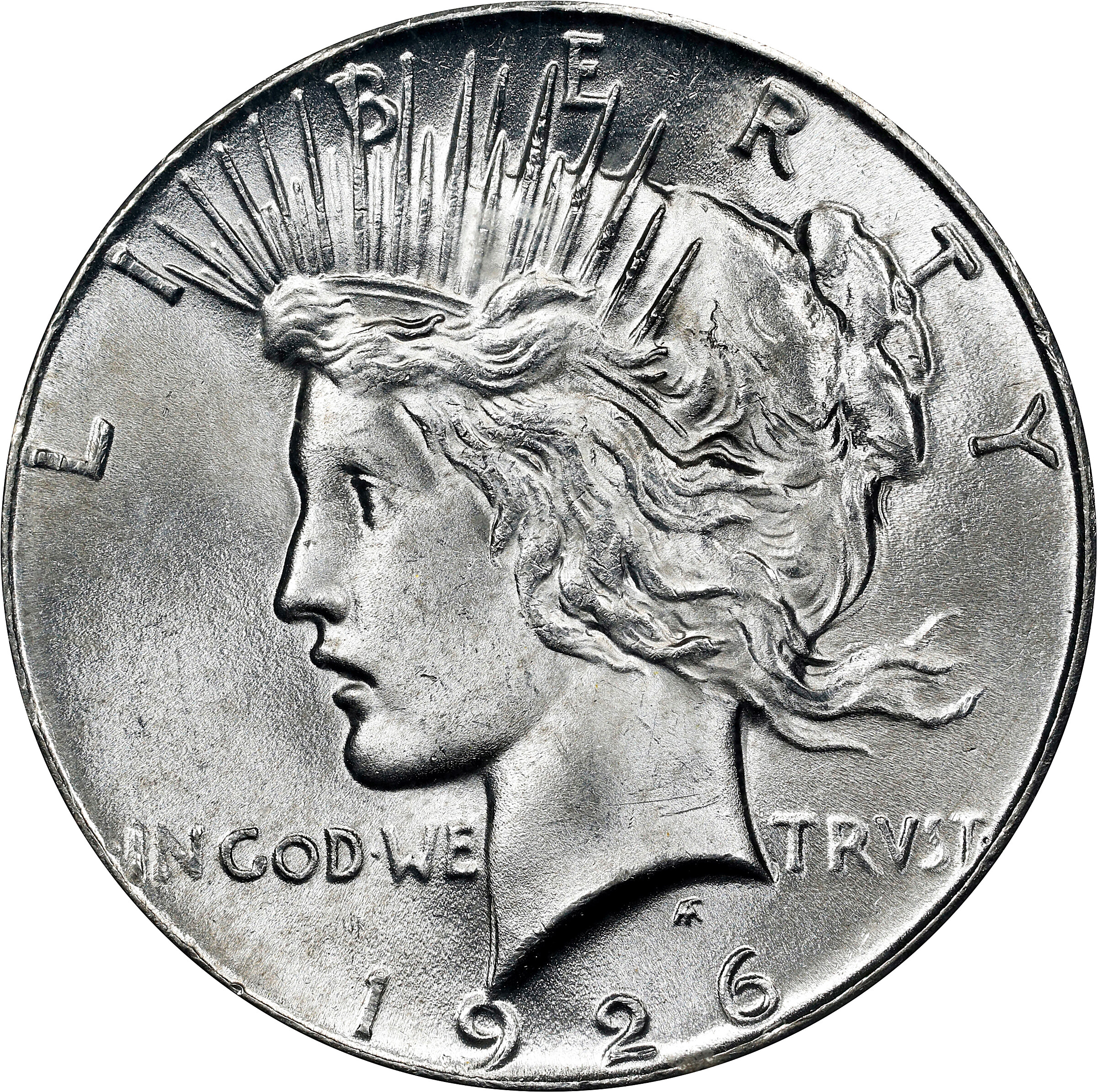1926 Peace Silver Dollar. VAM-2. Top 50 Variety. Doubled Die Reverse. MS-65 (PCGS).