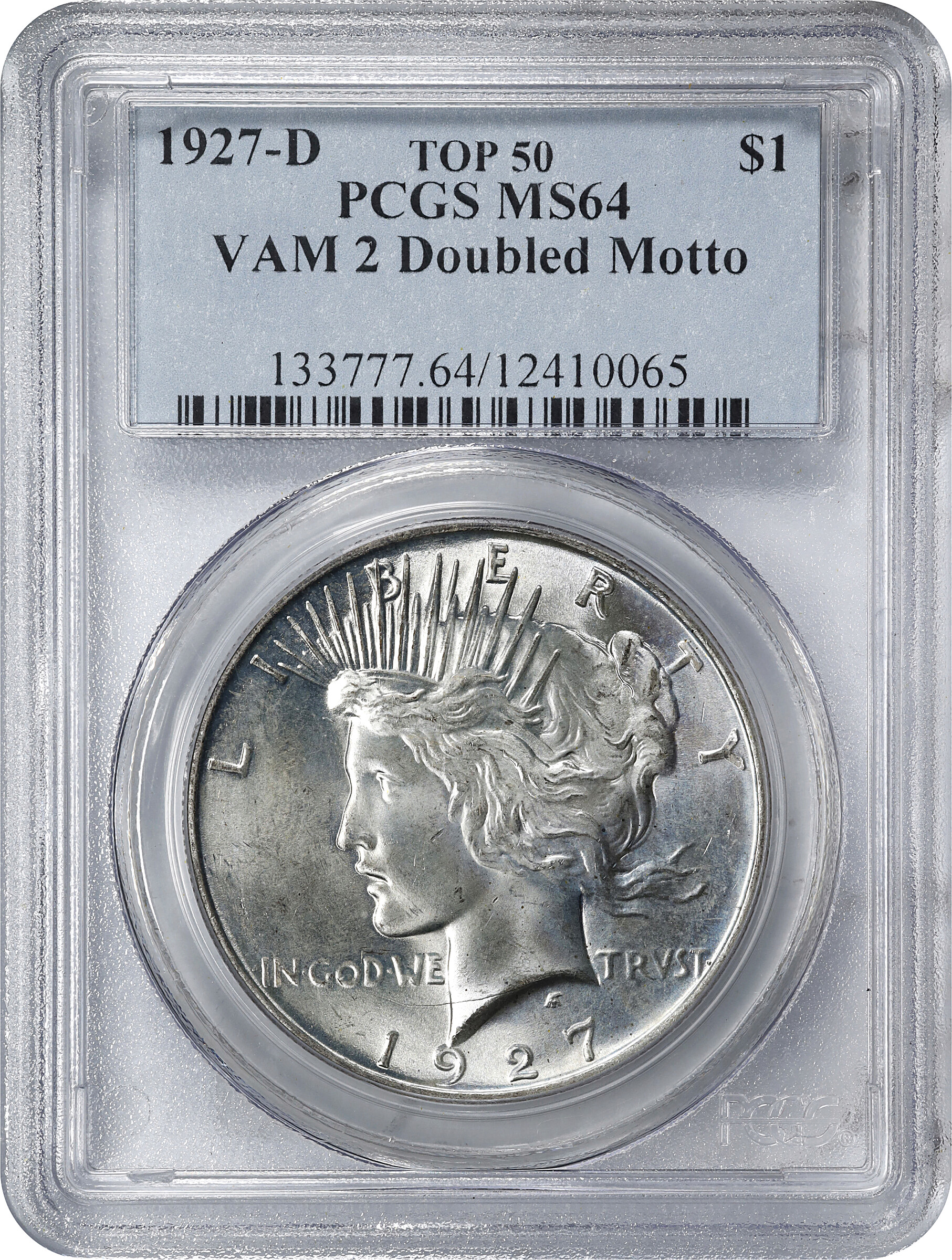 1927-D $1  Doubled Motto, VAM-2 MS66 thumbnail 3