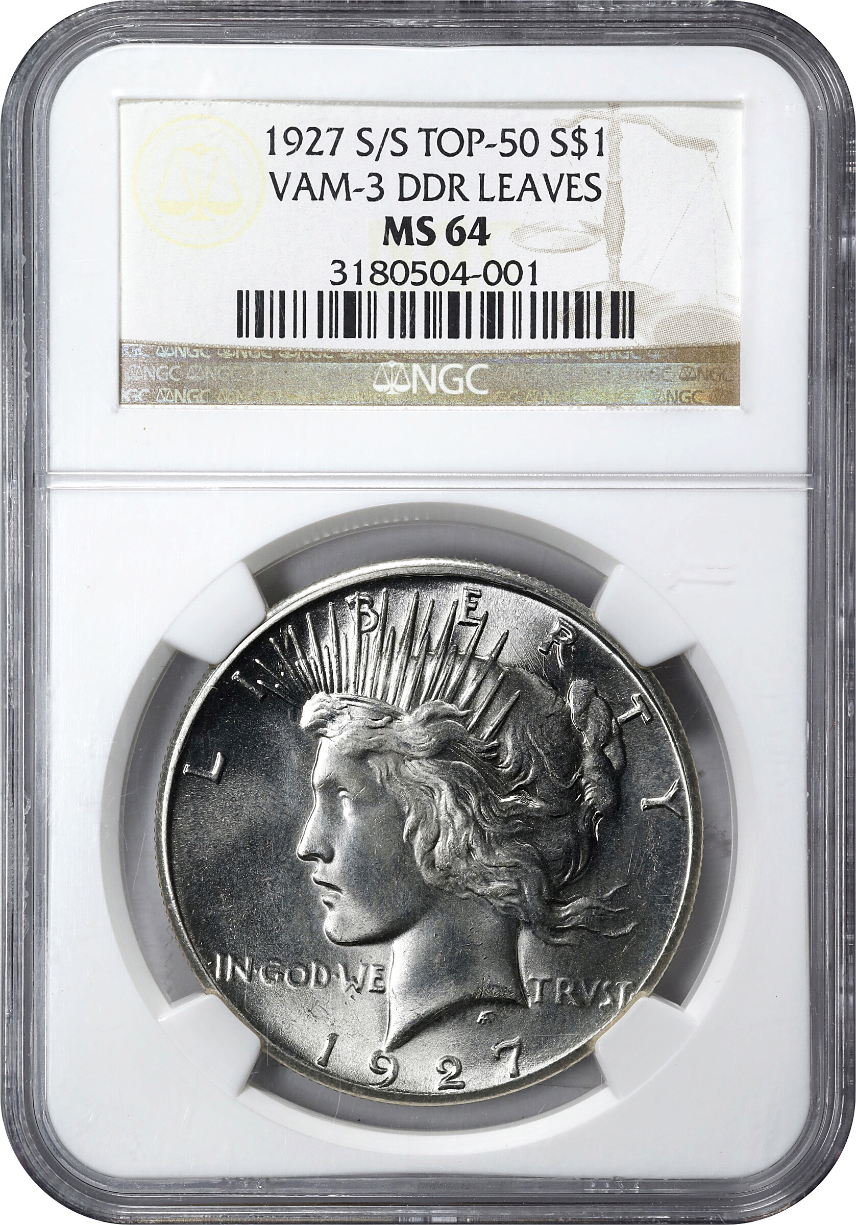 1927-S $1  Doubled Leaves, VAM-3 AU58 thumbnail 23