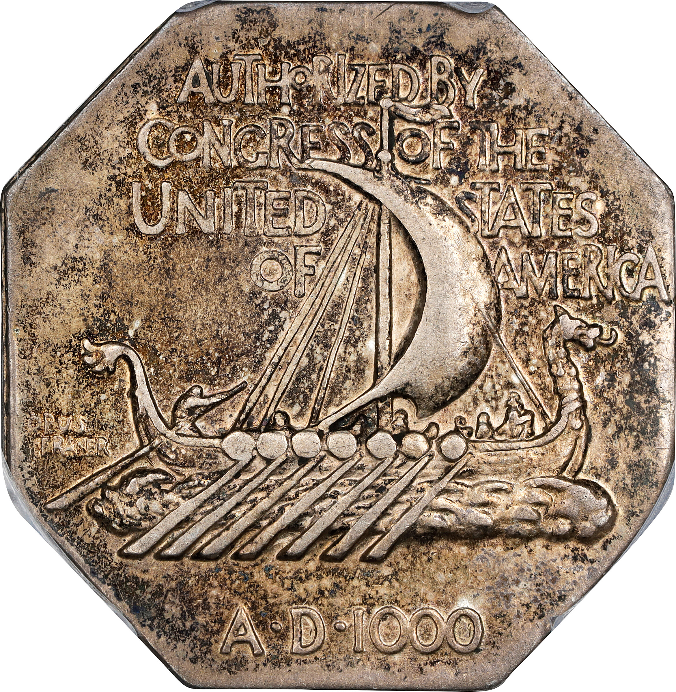 1925 Medal Norse American, Thin XF40 thumbnail 2