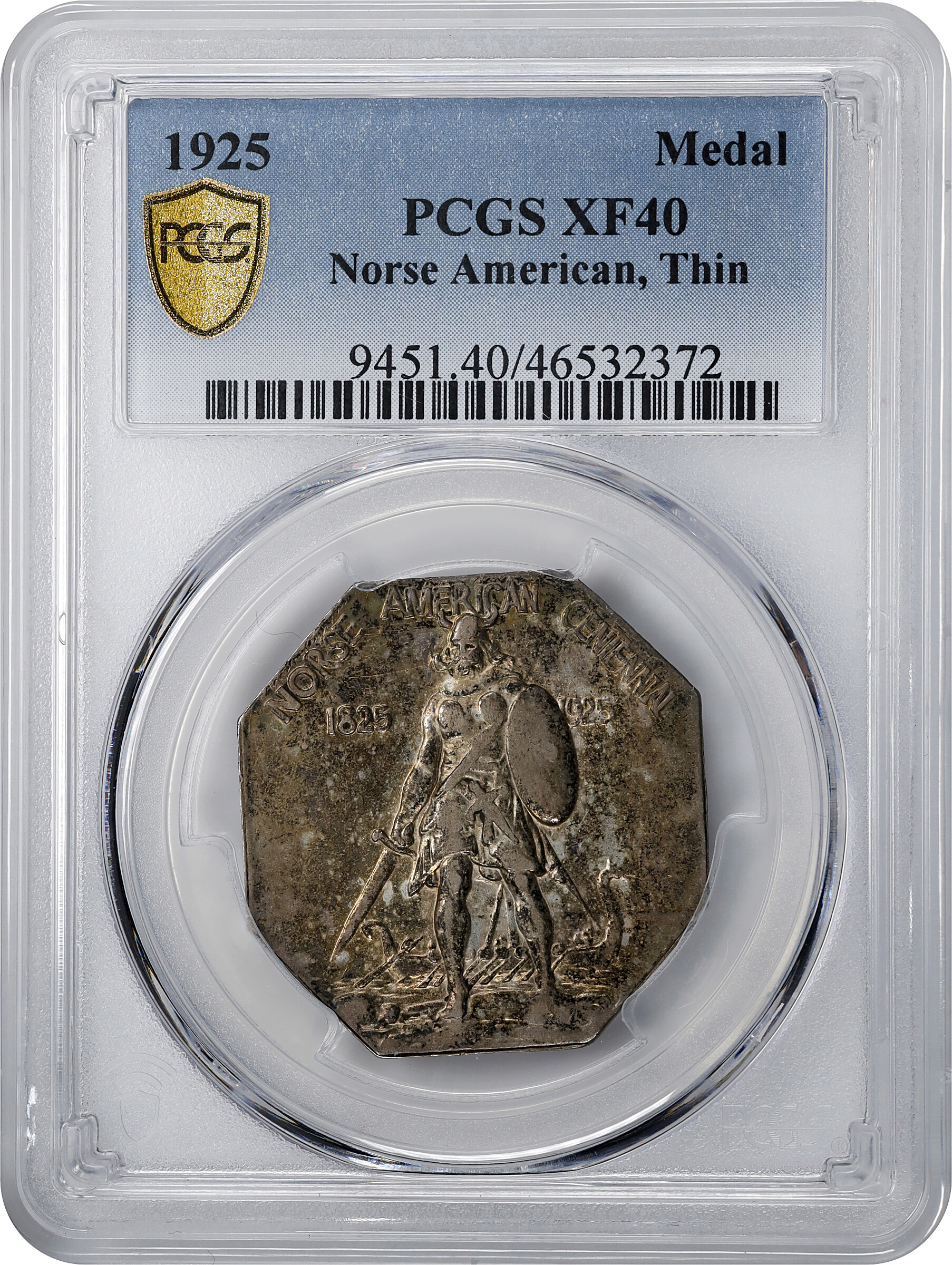 1925 Medal Norse American, Thin XF40 thumbnail 3
