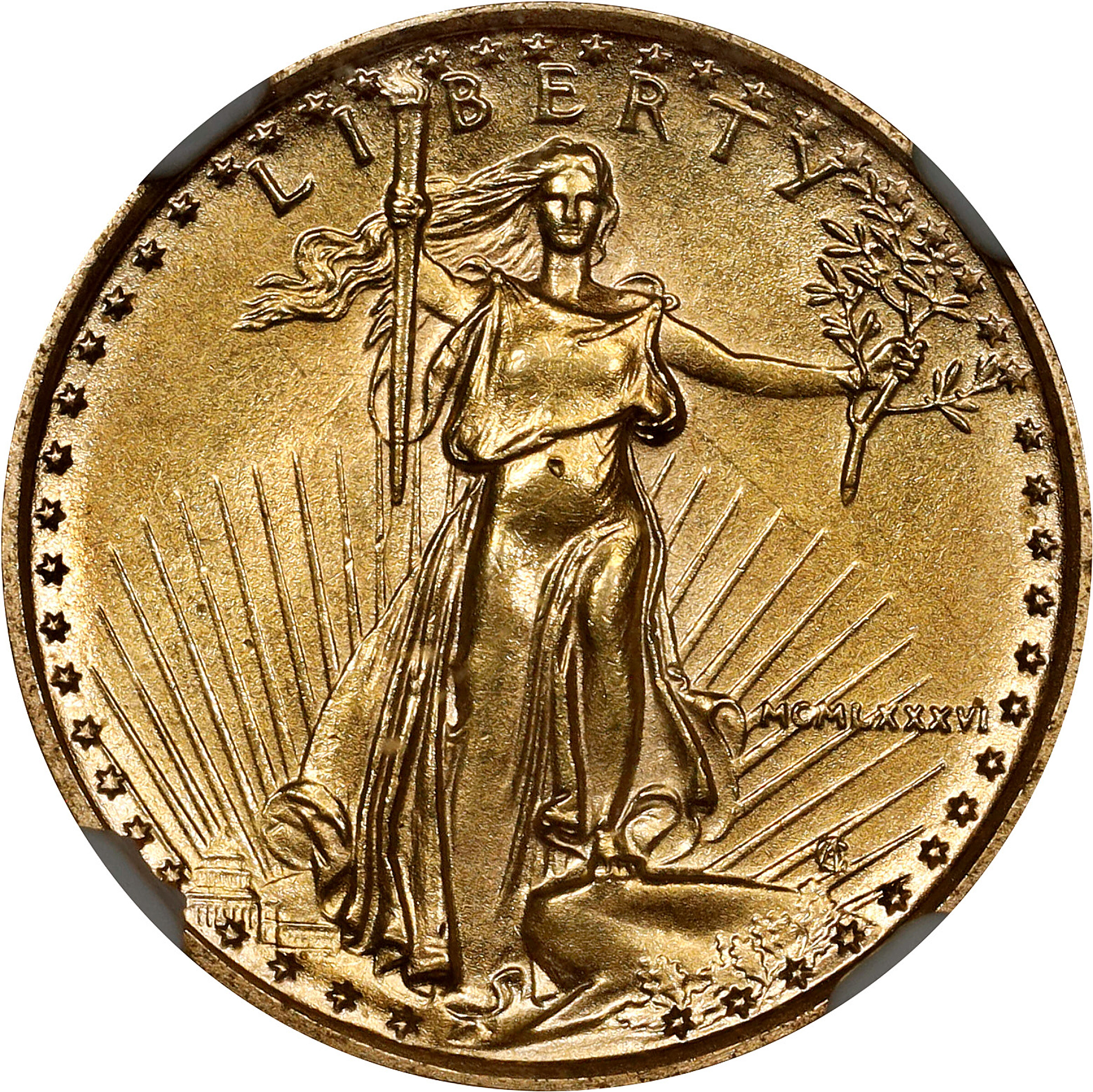 1986 Tenth-Ounce Gold Eagle. MS-63 (NGC).