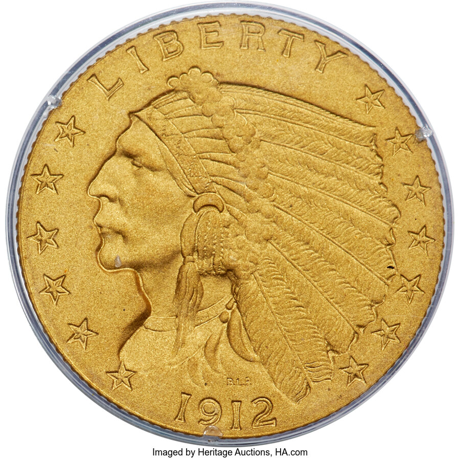 1912 $2 1/2 PR66 PCGS. CAC. JD-1, R.4....