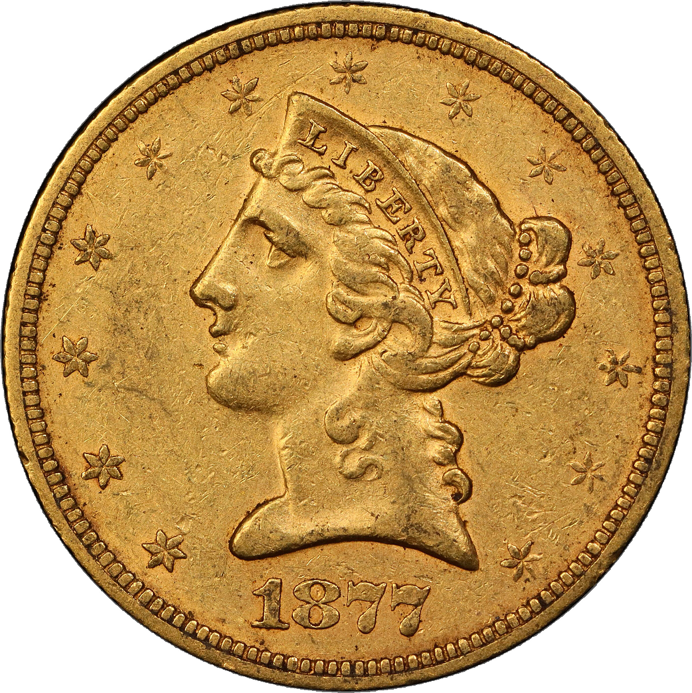 1877-S Liberty Head Half Eagle. EF-45 (PCGS). CAC.