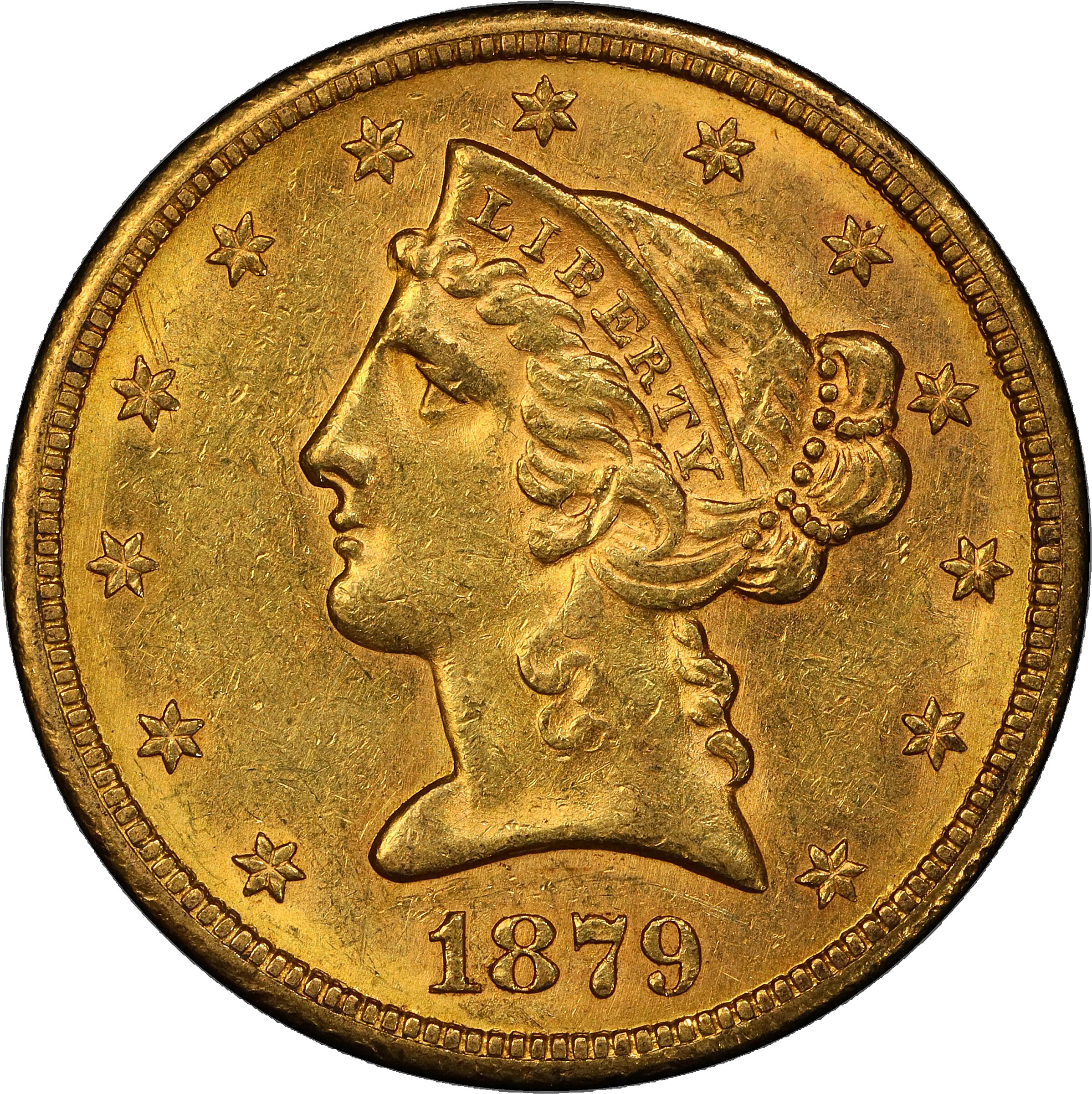 1879-S Liberty Head Half Eagle. MS-62 (PCGS).