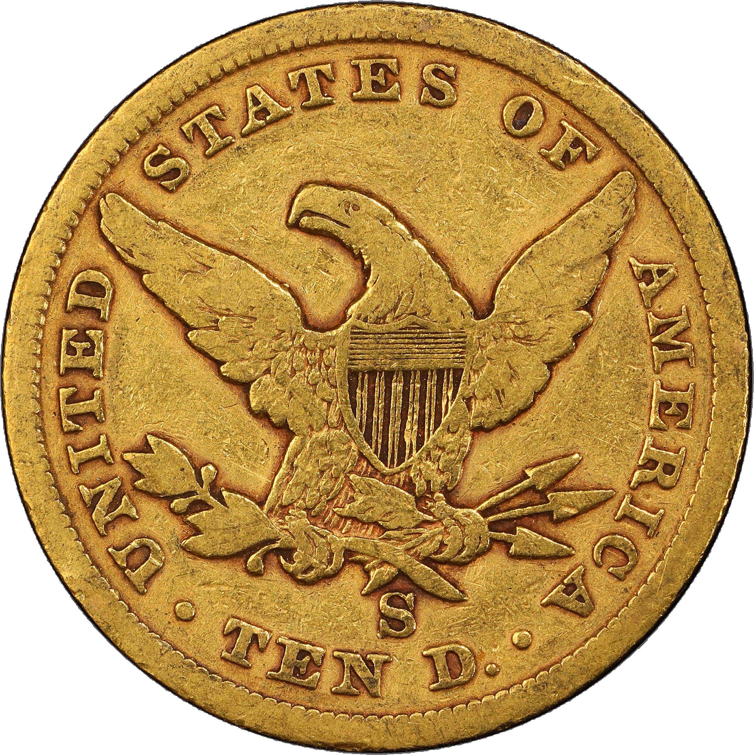 1861-S $10 F12 CAC thumbnail 2