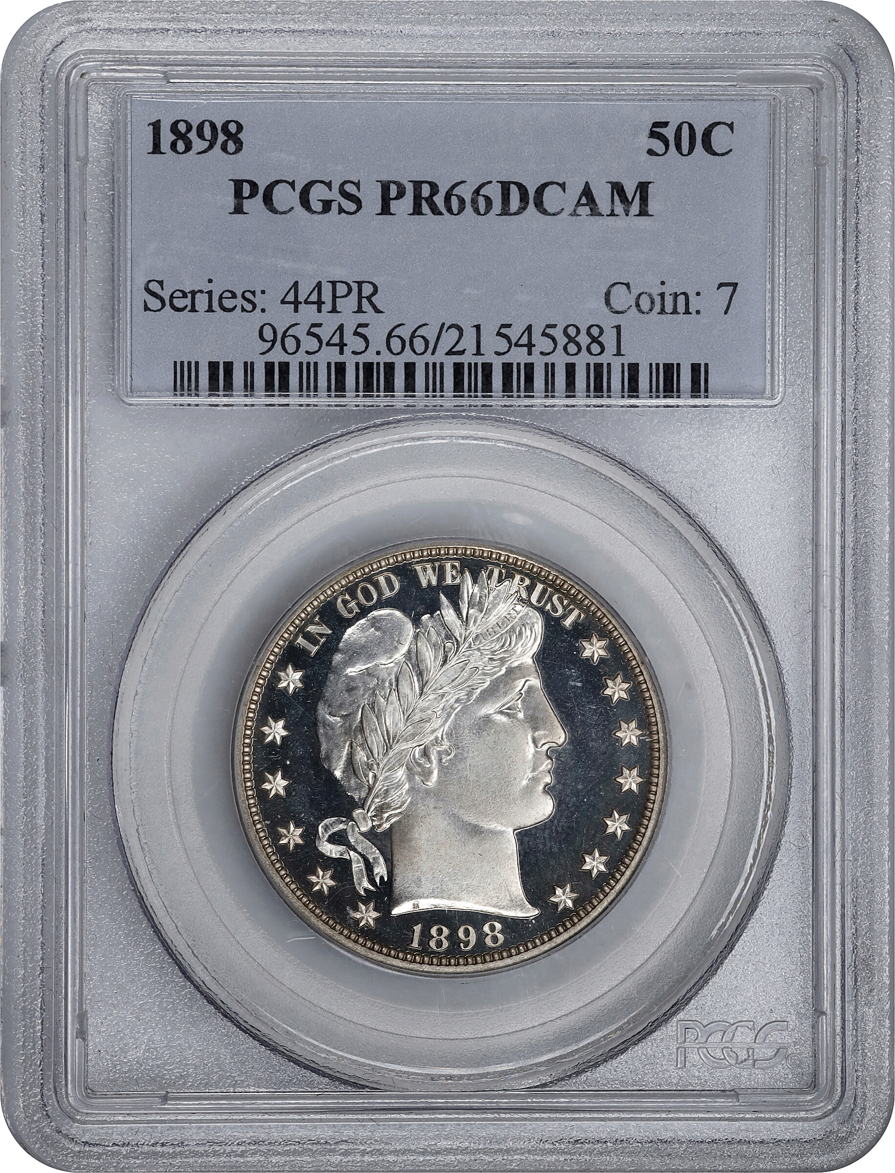 1898 50c PR DCAM PR66 DCAM CAC thumbnail 5
