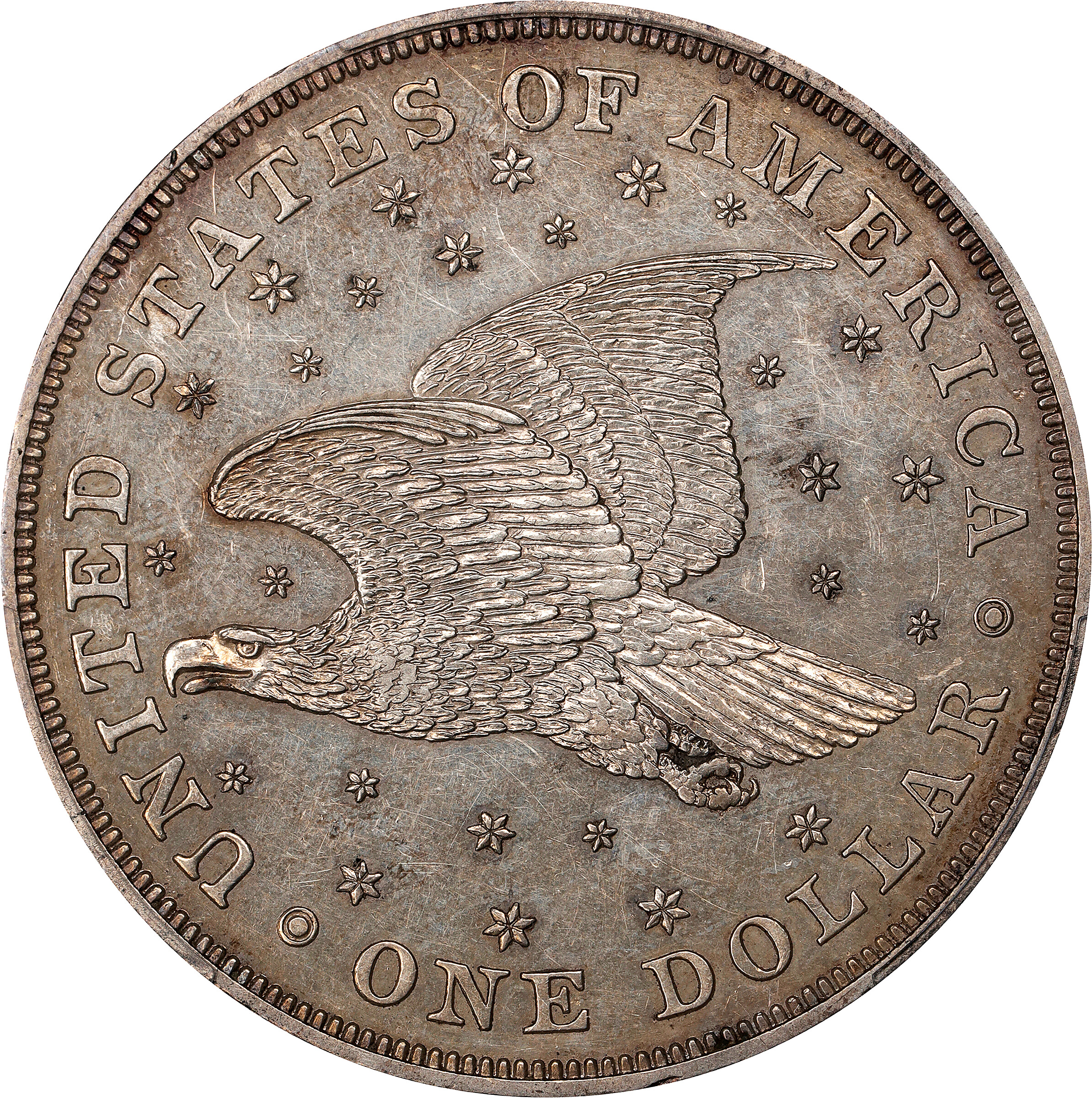 1836 $1  Gobrecht, No Stars Obverse, Original, Alignment IV, Plain Edge, J-60 AU55 CAC thumbnail 3