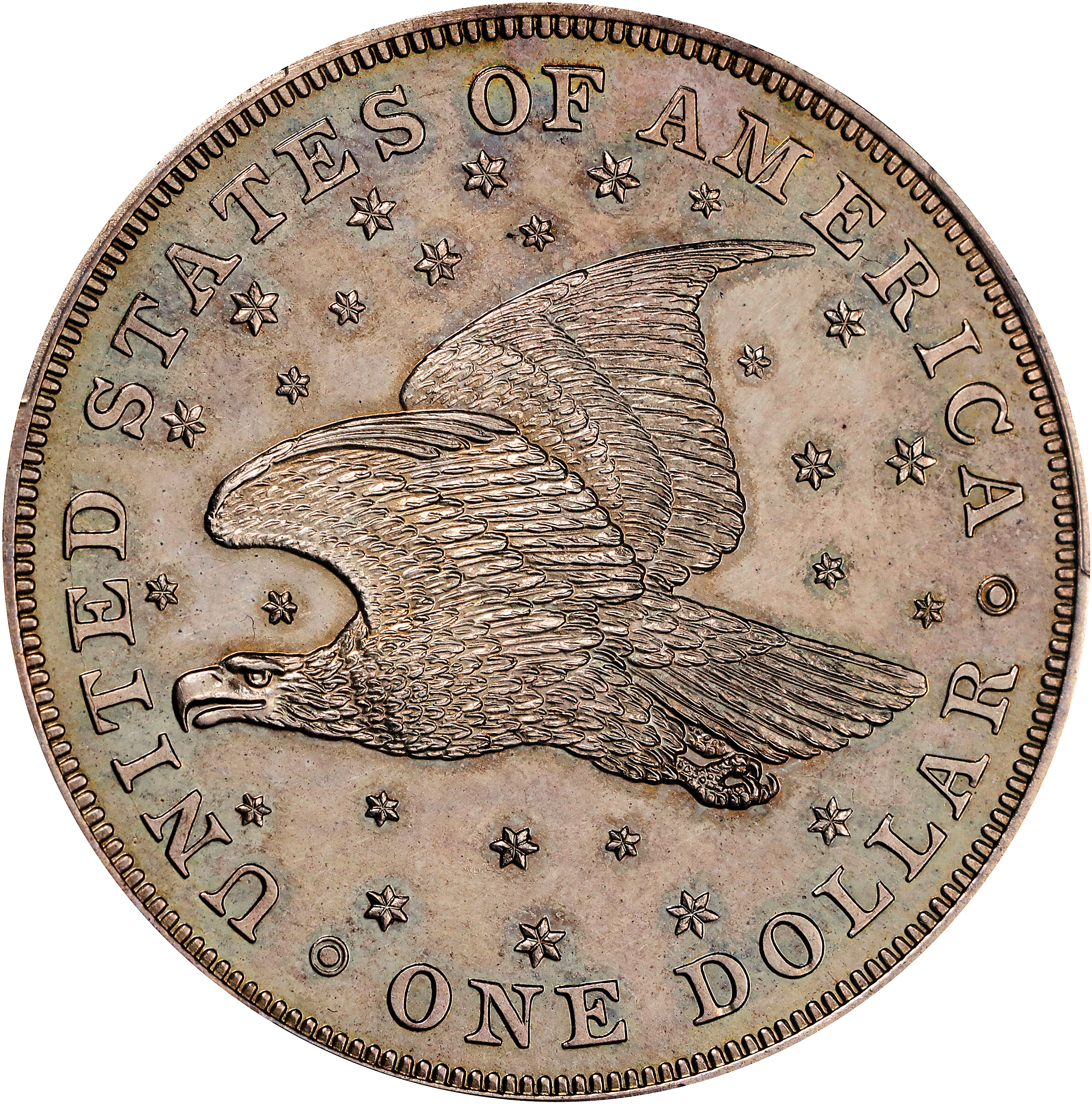 1836 $1  Gobrecht, No Stars Obverse, Restrike, Plain Edge, J-60 PR60 thumbnail 2