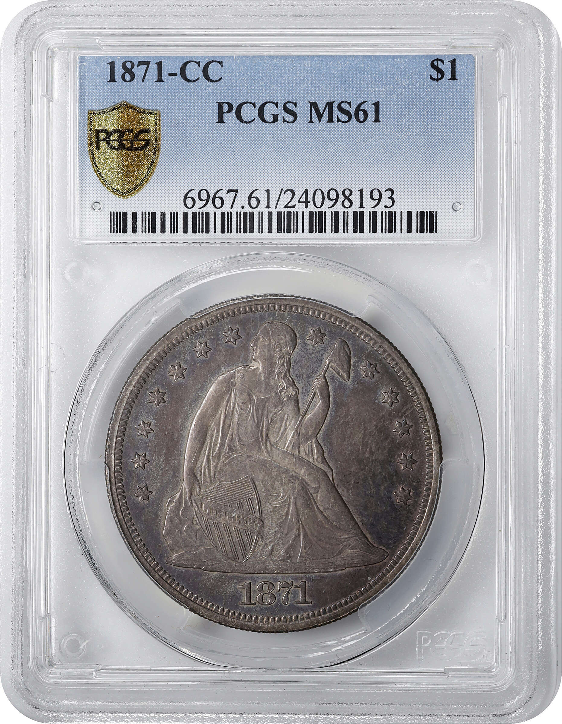 1871-CC $1 MS61 CAC thumbnail 3