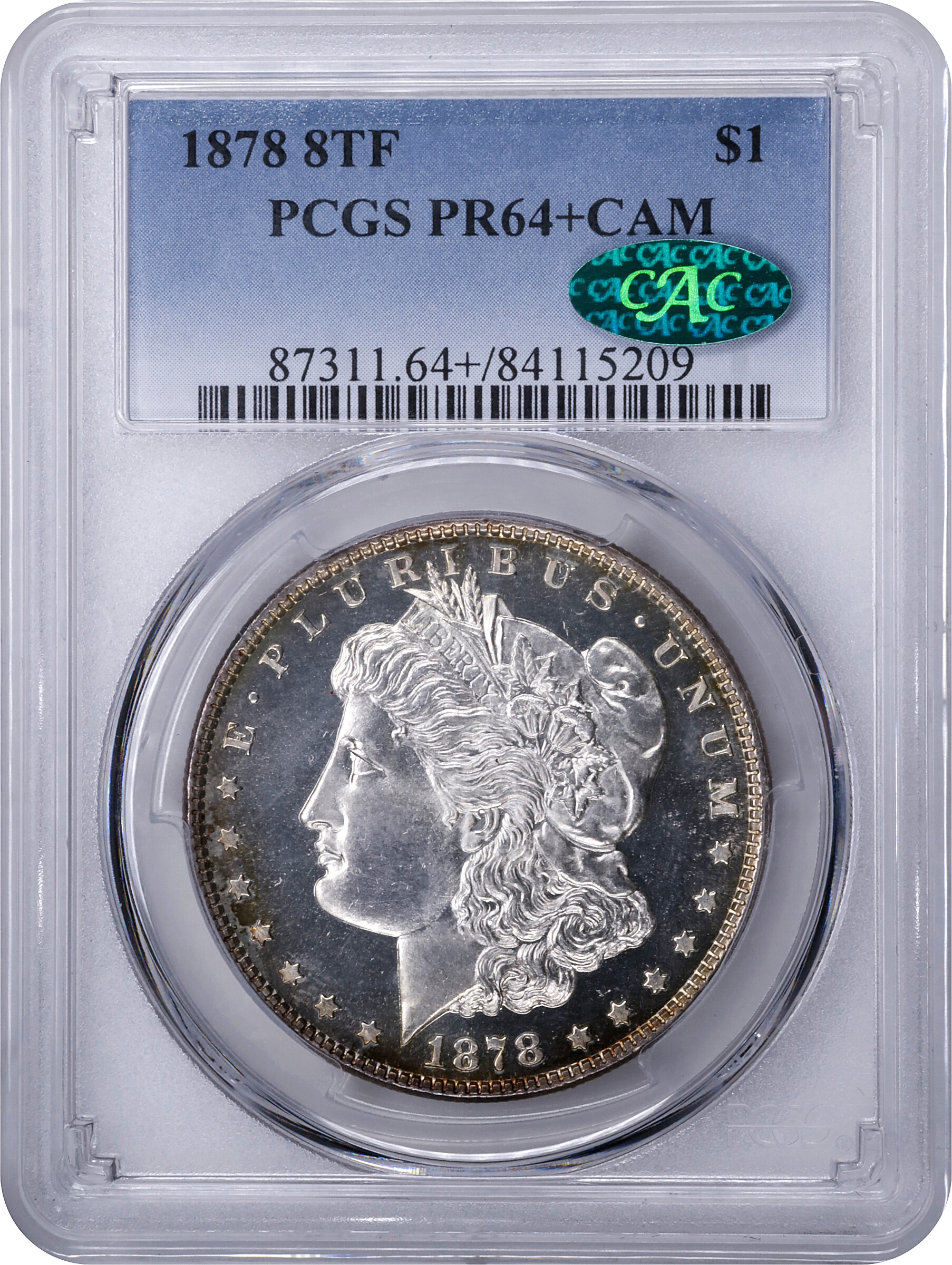 1878 8TF $1  PR CAM PR62 CAM CAC thumbnail 21