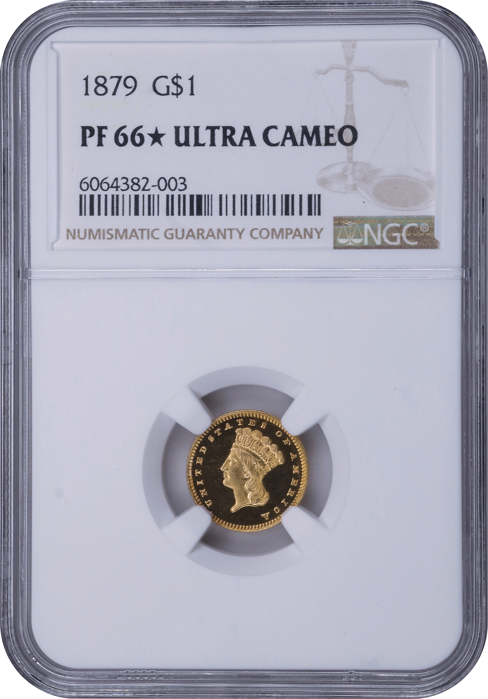 1879 G$1 PR DCAM PR62 DCAM CAC thumbnail 11
