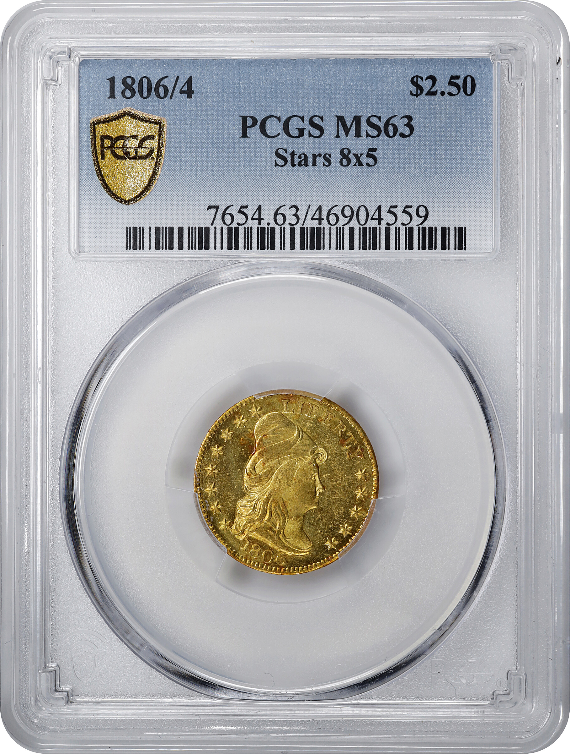 1806/4 $2 1/2 8x5 Stars MS60 thumbnail 19