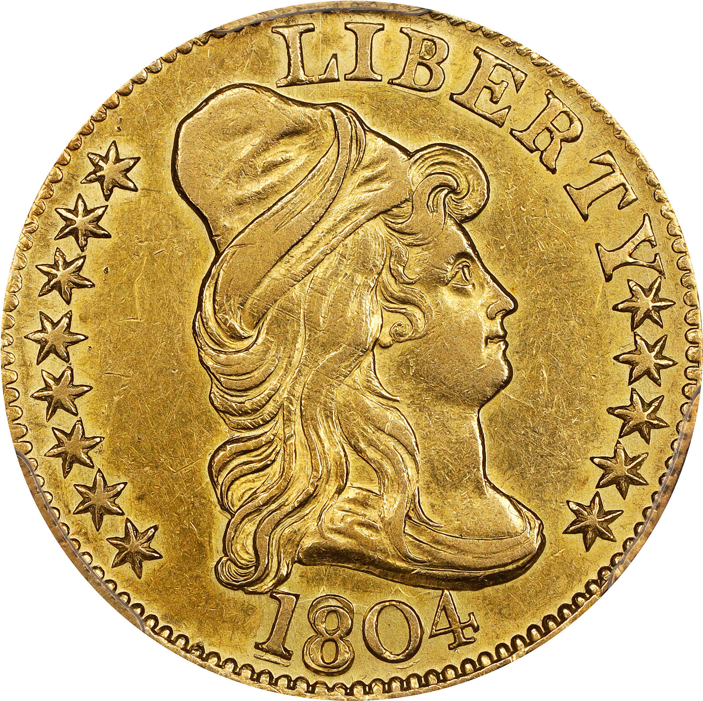 1804 Capped Bust Right Half Eagle. BD-7. Rarity-4. Small/Large 8. AU-55 (PCGS). CAC.