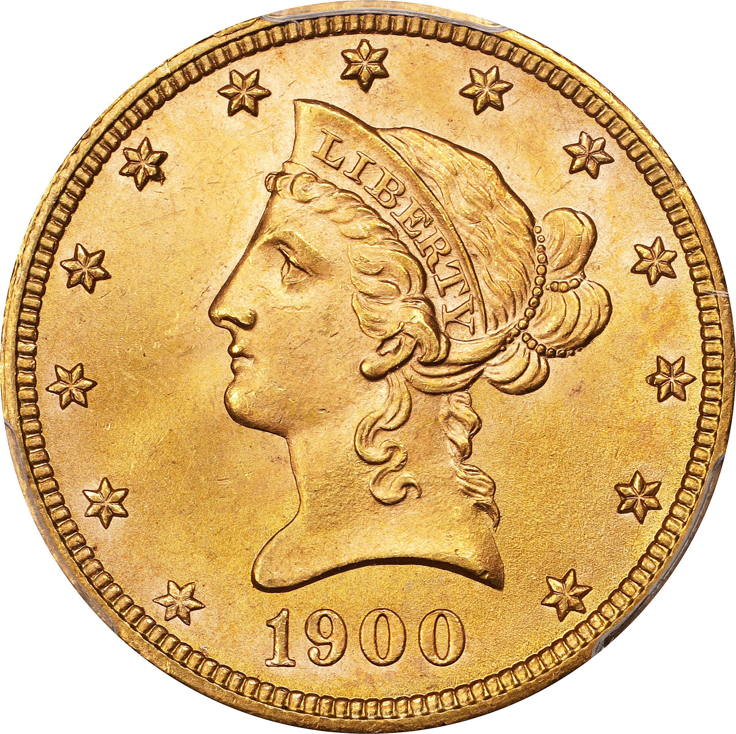 1900 Liberty Head Eagle. MS-66 (PCGS).
