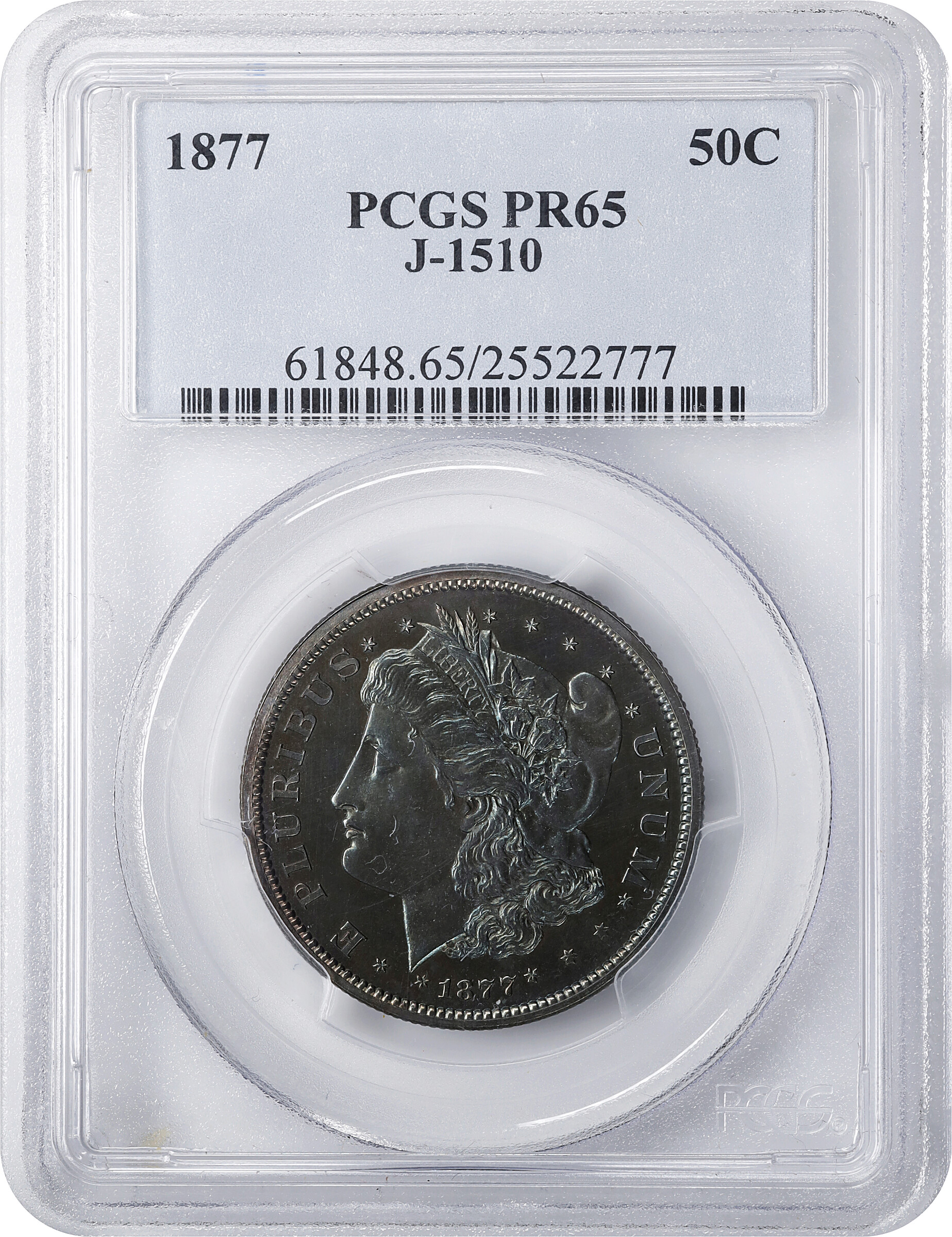 1877 P50c Silver, J-1510 PR thumbnail 3