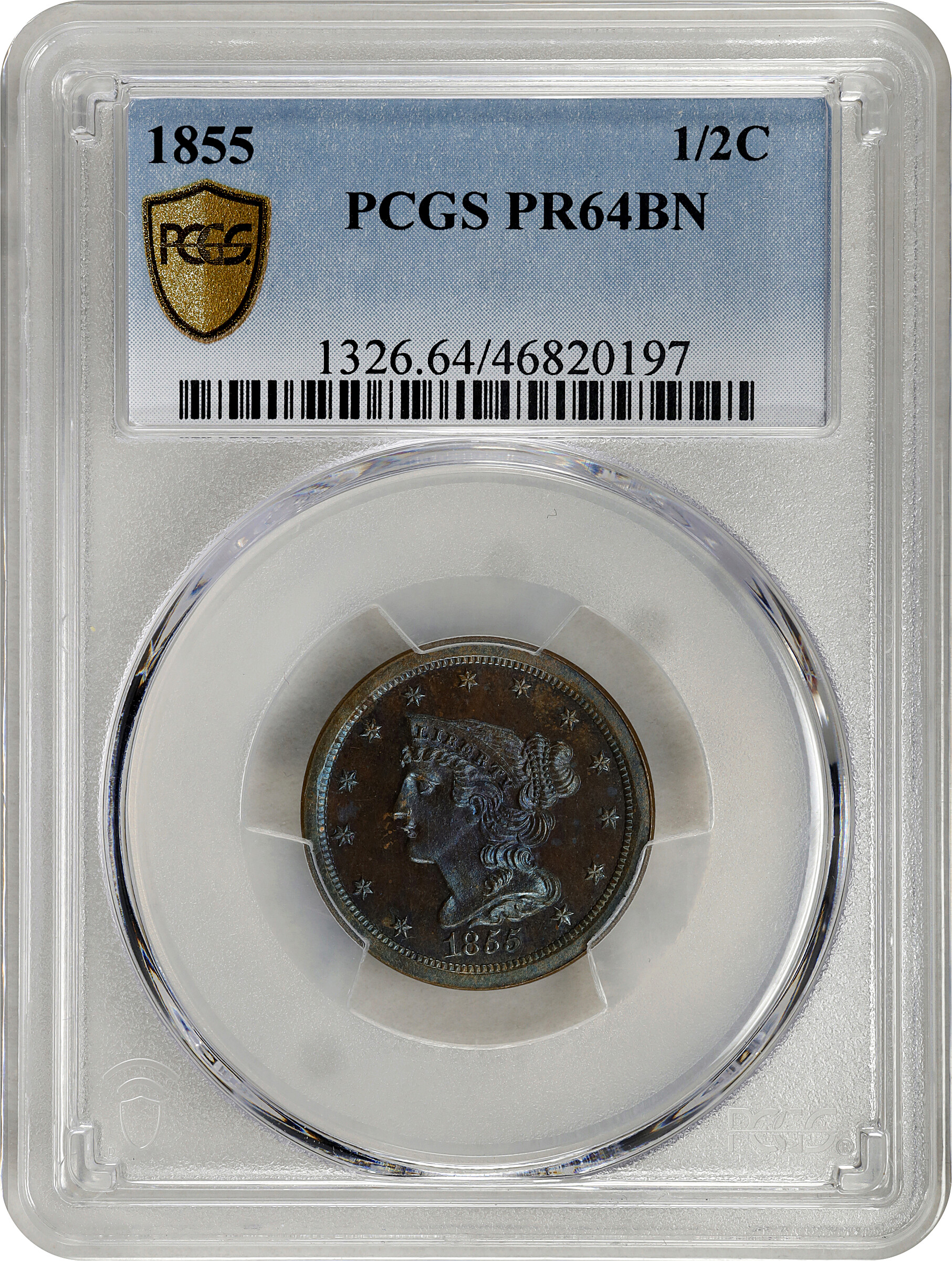 1855 1/2c PR BN PR60 BN thumbnail 22