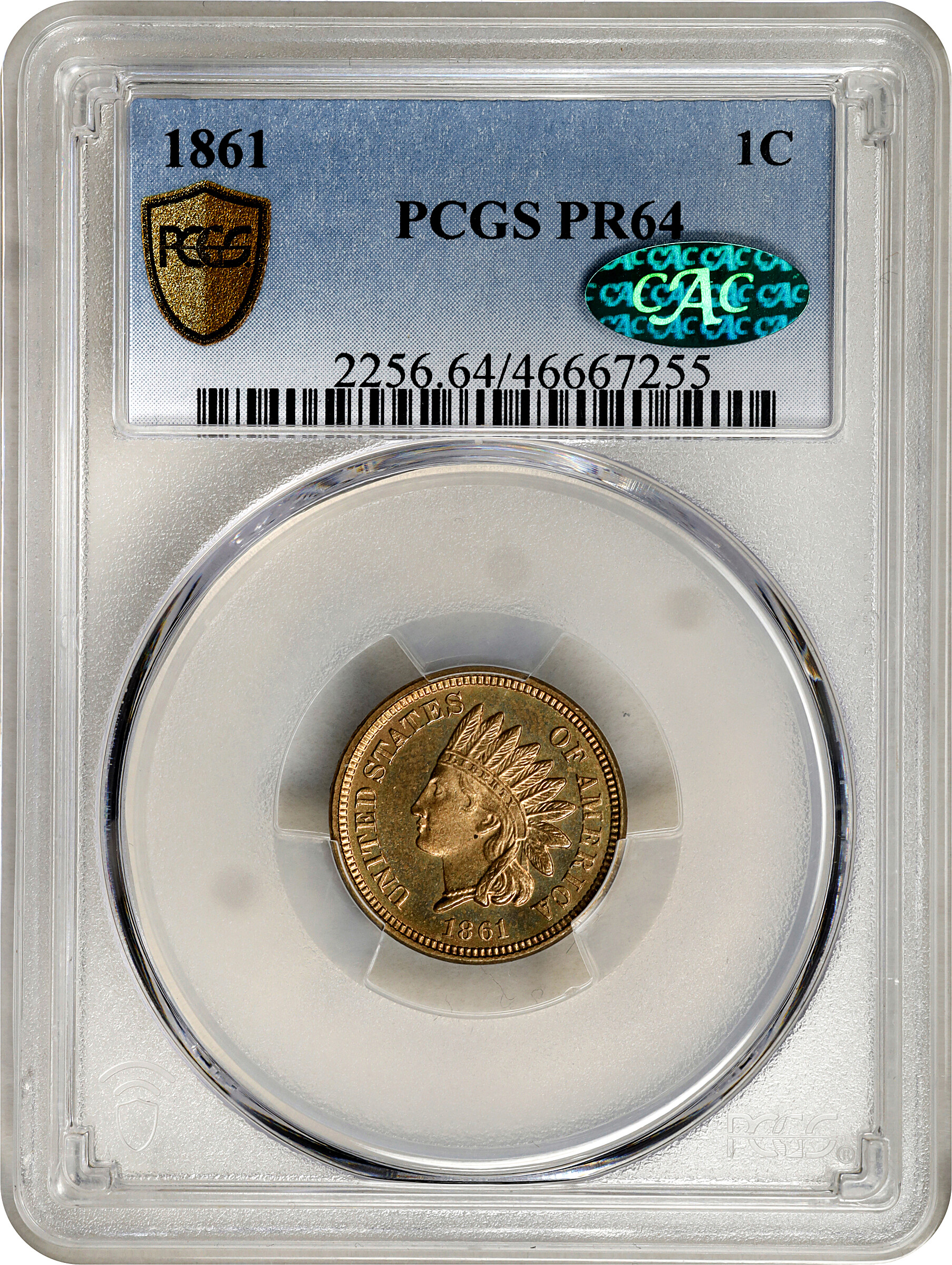 1861 1c PR64 thumbnail 7