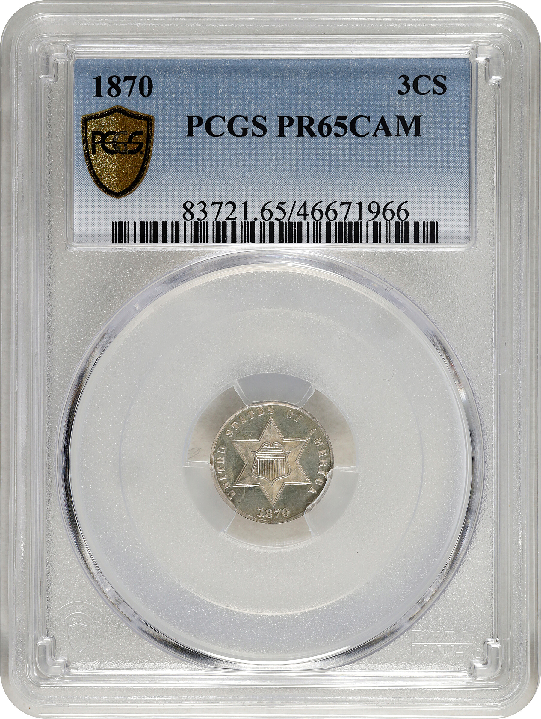 1870 3cS PR CAM PR65 CAM thumbnail 3