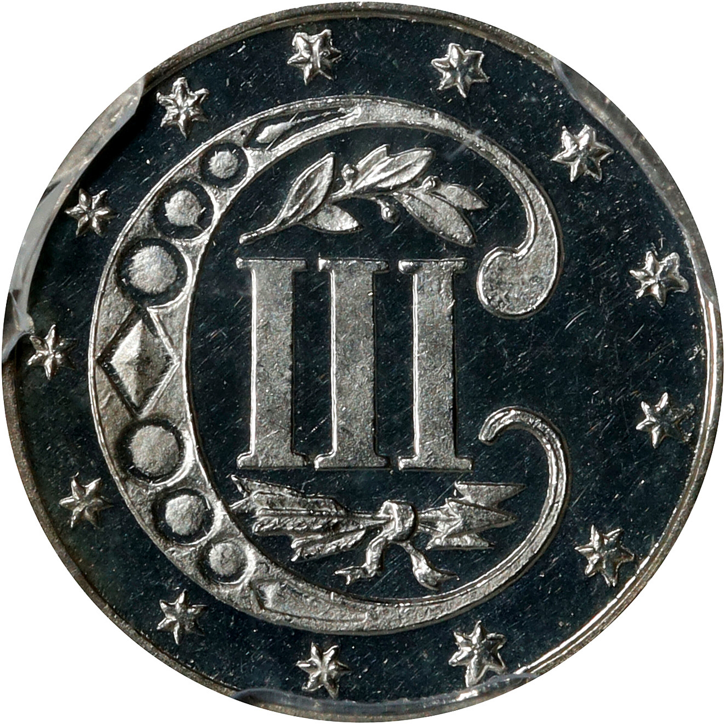 3-Cent Silver 3cS Type 3, 1859-1873 PR DCAM [Type] PR66 DCAM thumbnail 3
