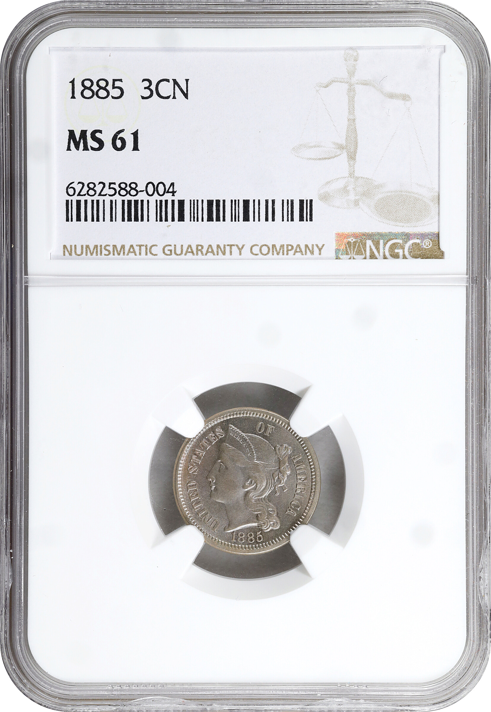 1885 3cN MS61 CAC thumbnail 3