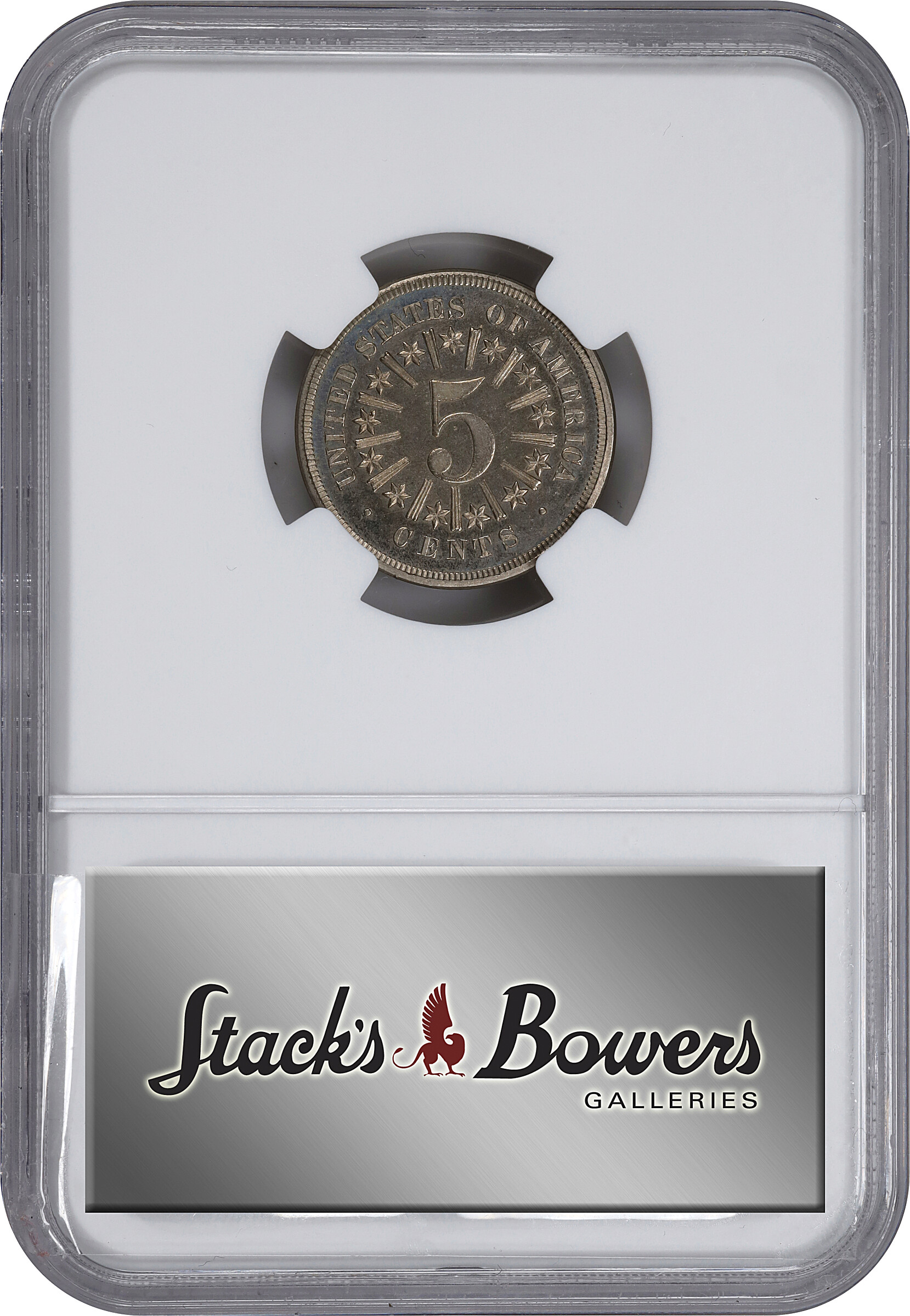 Shield Nickel 5c Rays, 1866-1867 [Type] PR67 thumbnail 4