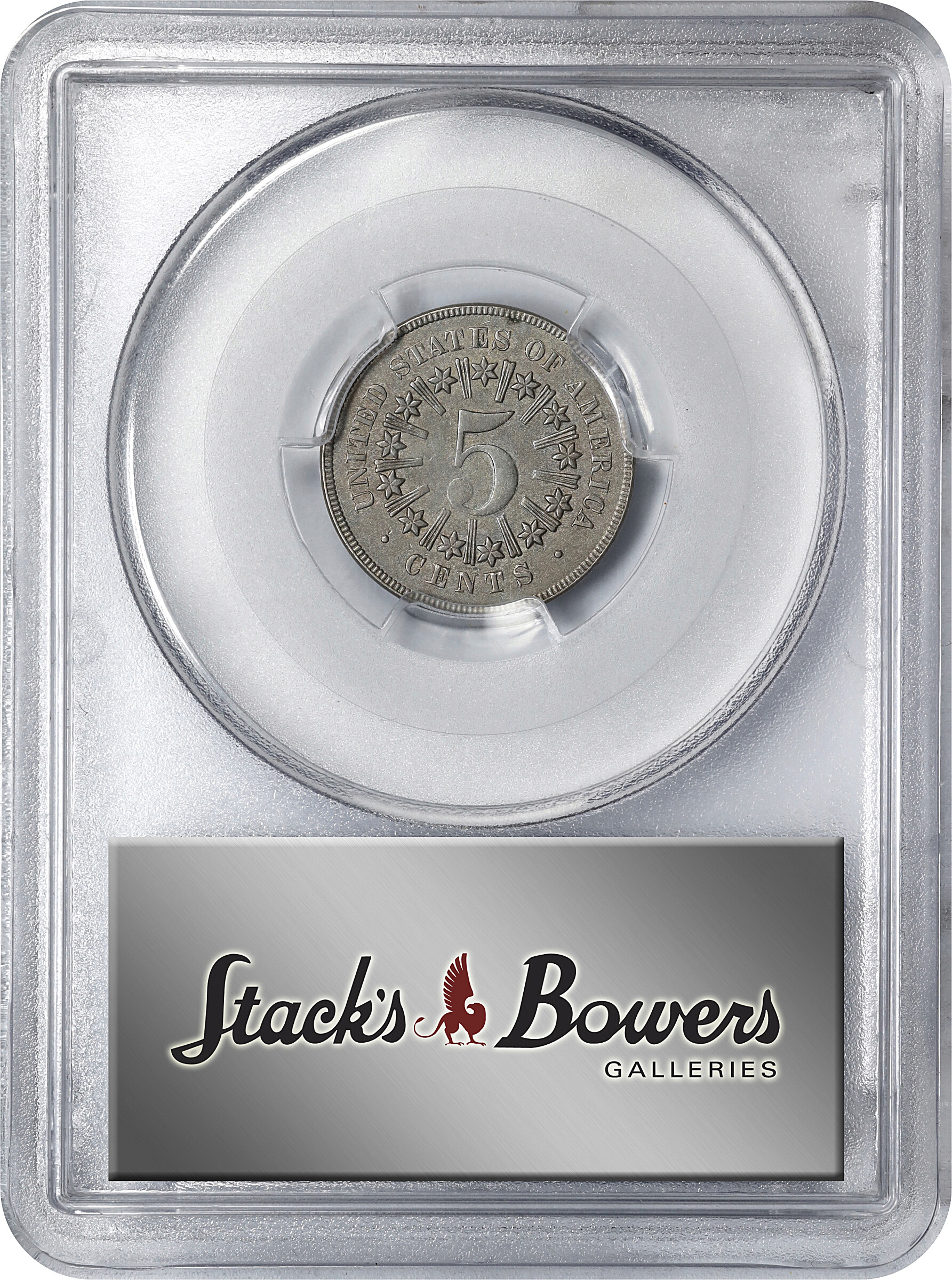1866/1866 5c Rays, Repunched Date MS60 CAC thumbnail 10