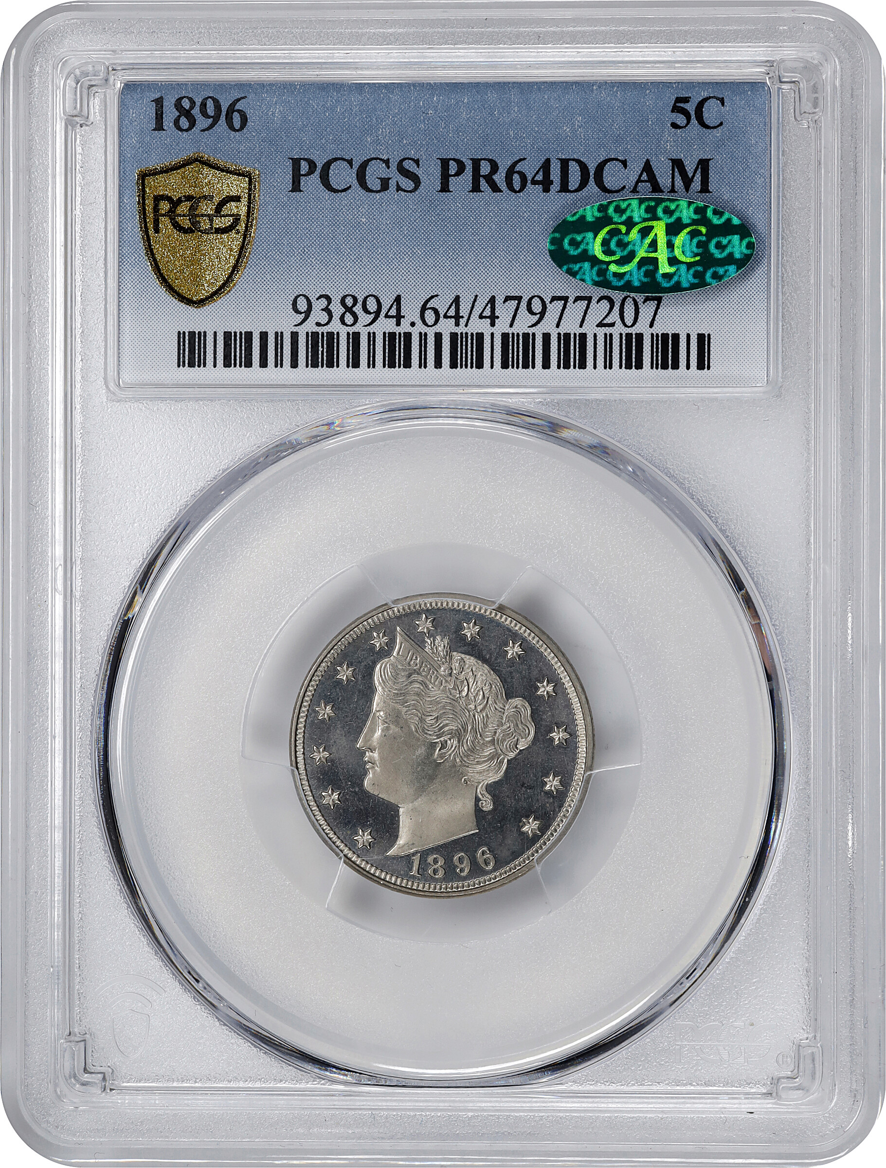1896 5c PR DCAM PR64 DCAM thumbnail 5