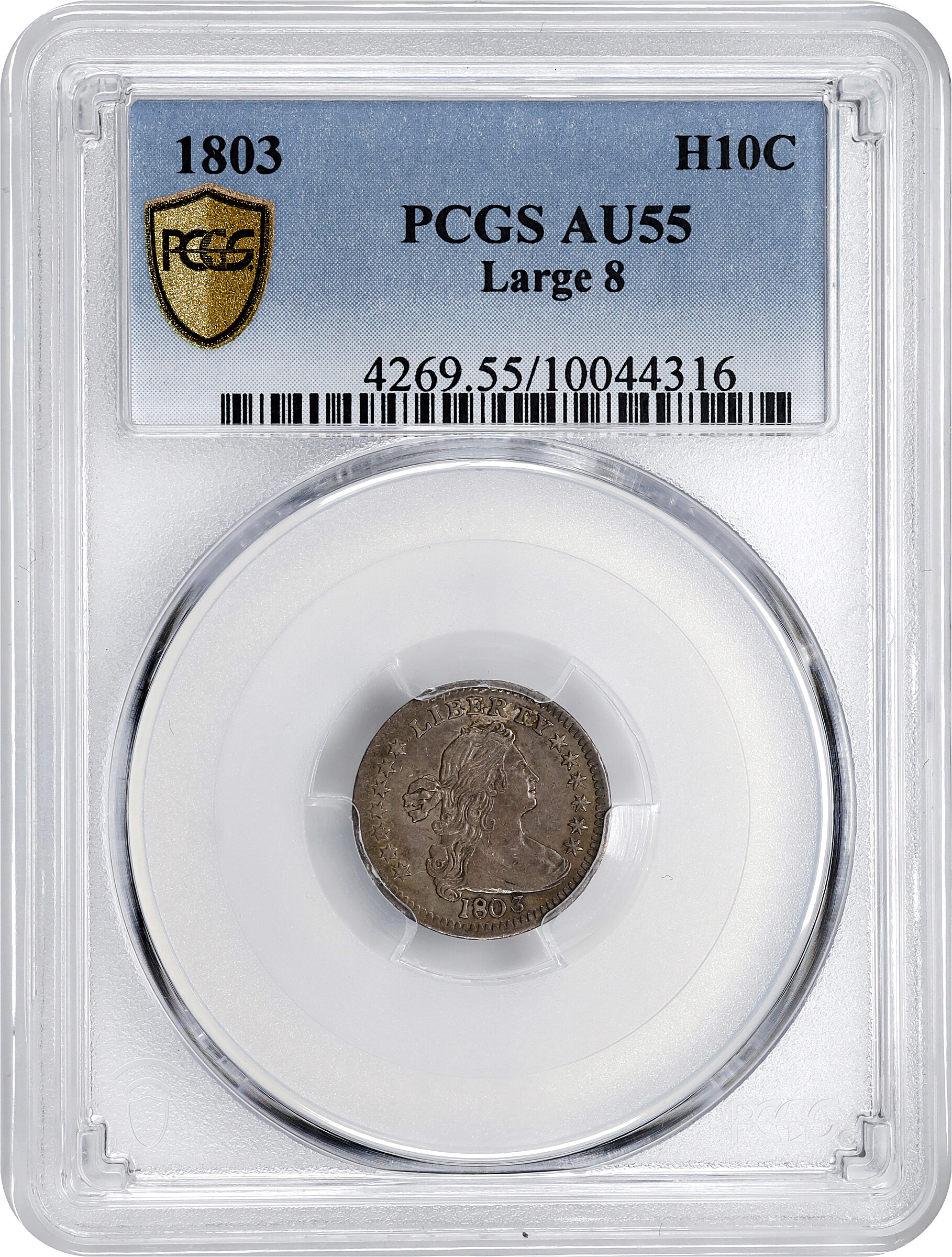 Draped Bust Half Dime H10c Heraldic Eagle, 1800-1805 [Type] MS67 thumbnail 22