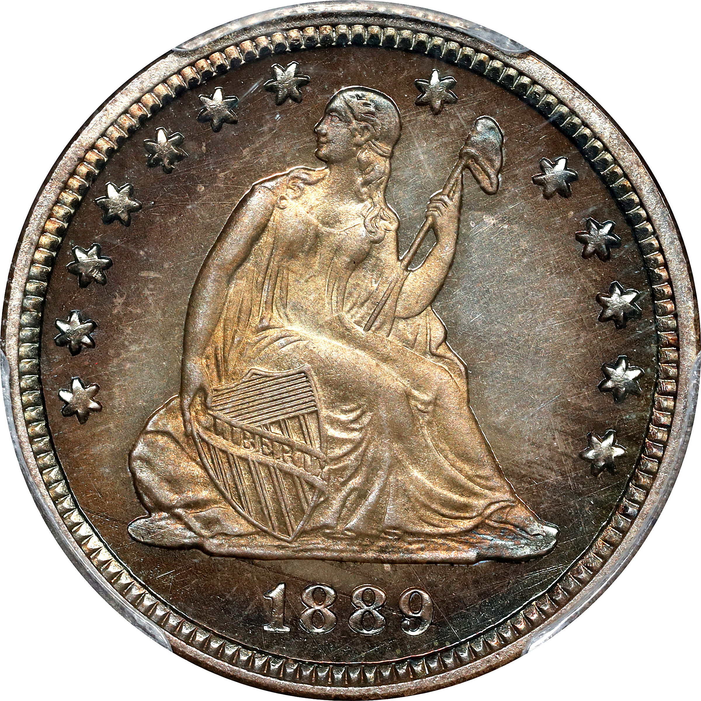 1889 Liberty Seated Quarter. Proof-67 (PCGS). CAC.