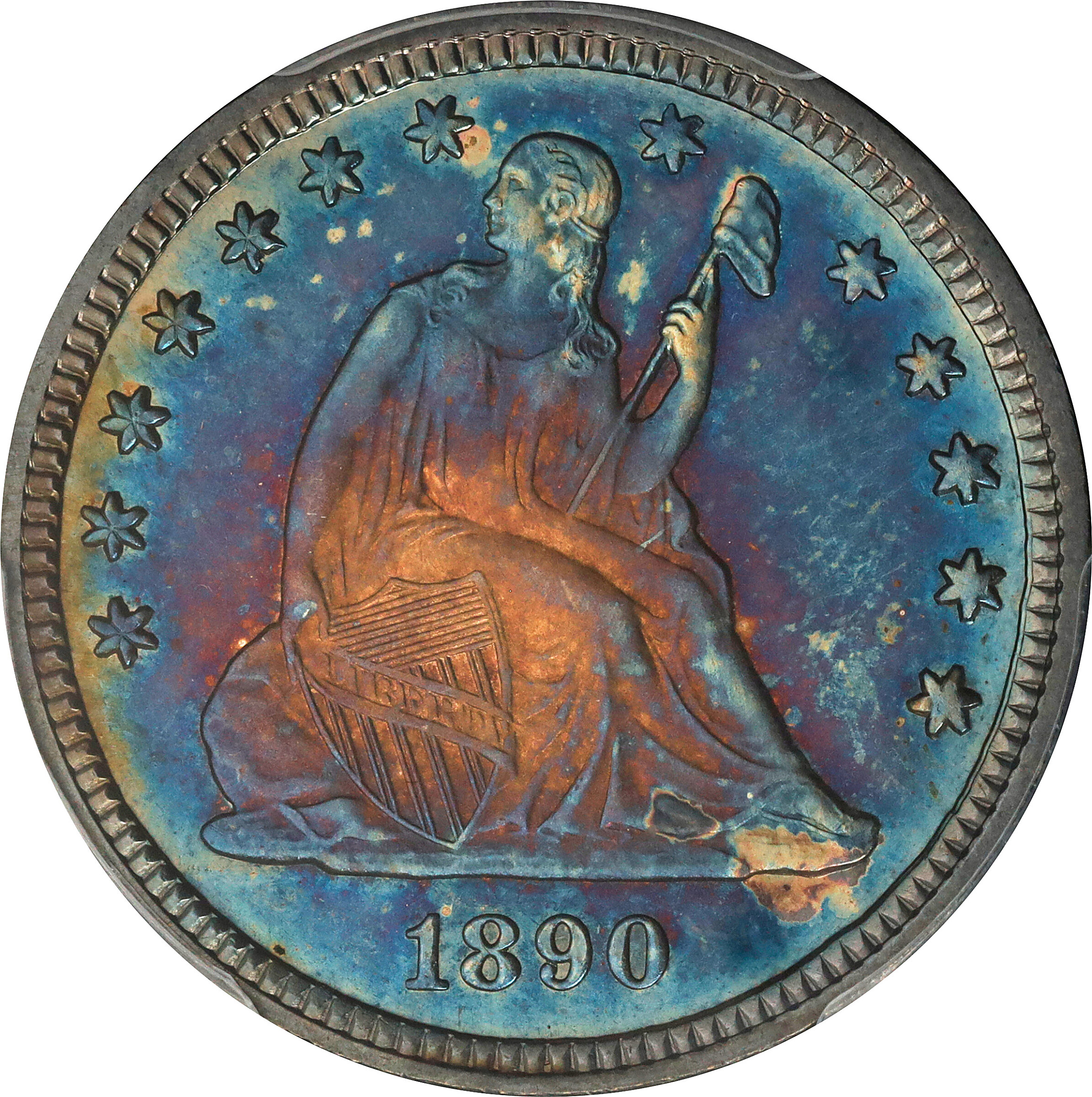 1890 Liberty Seated Quarter. Proof-66 (PCGS). CAC.